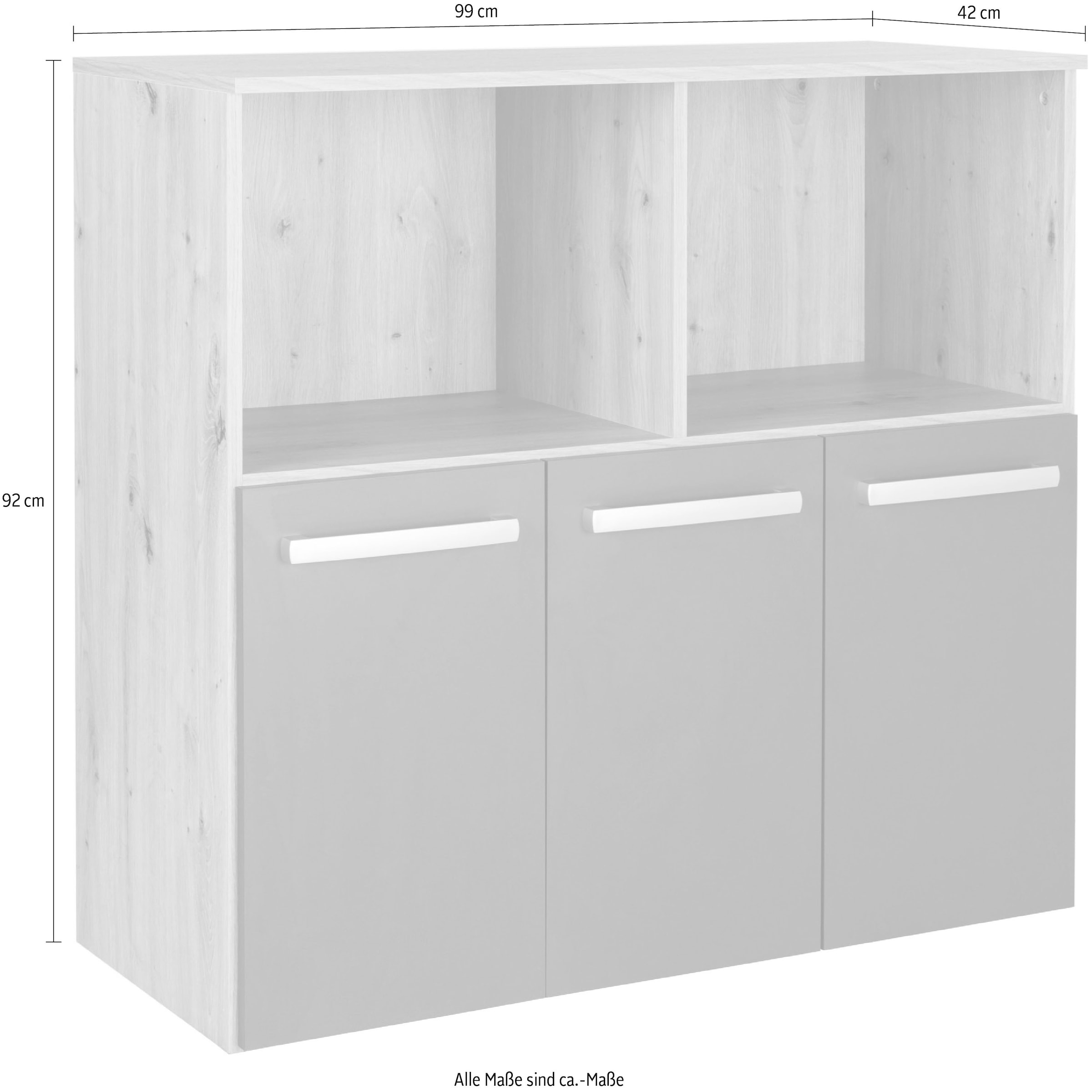 arthur berndt Kinderregal »Alessio« Modernes Spielzeugregal mit 3 geräumigen Schubkästen