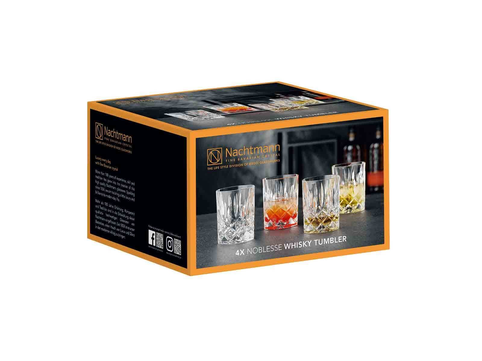Nachtmann Whiskyglas »Whiskygläser Noblesse 295 ml 8er Set transparent« Erhöhte Bruchfestigkeit, Kristallglas, spülmaschinenfest