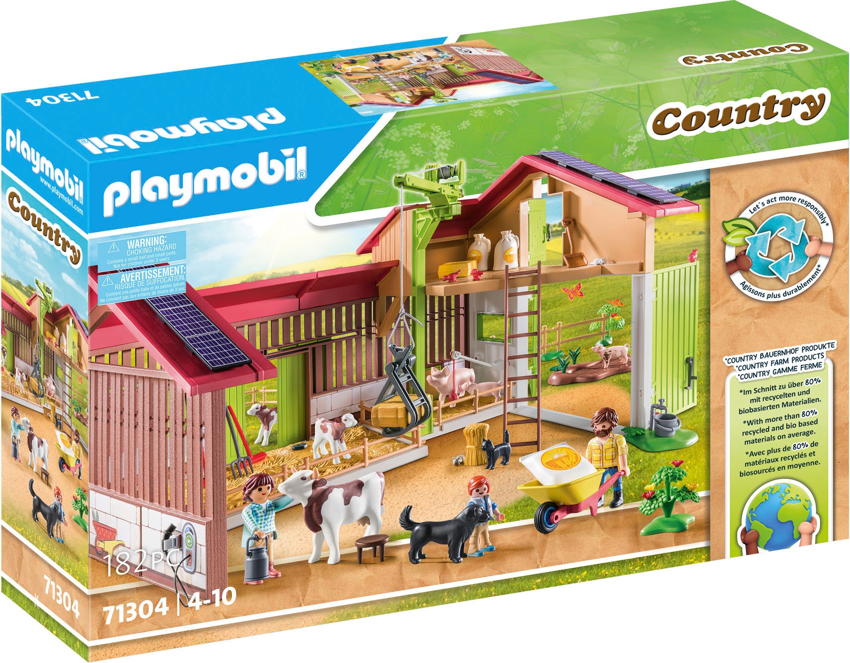 Konstruktions-Spielset »Großer Bauernhof (71304), Country«, (182 St.), teilweise aus...