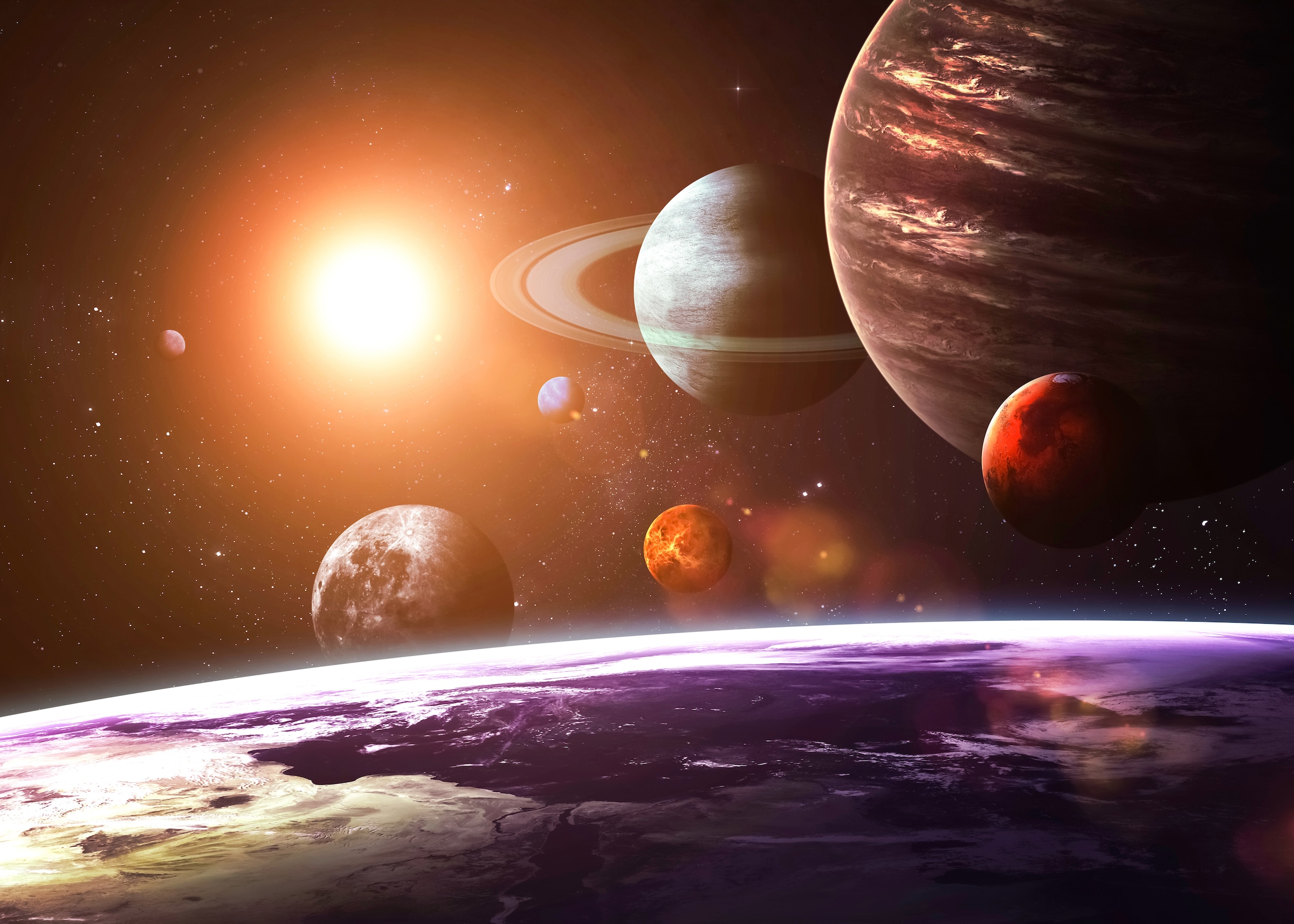 Papermoon Fototapete »Solar System« glatt