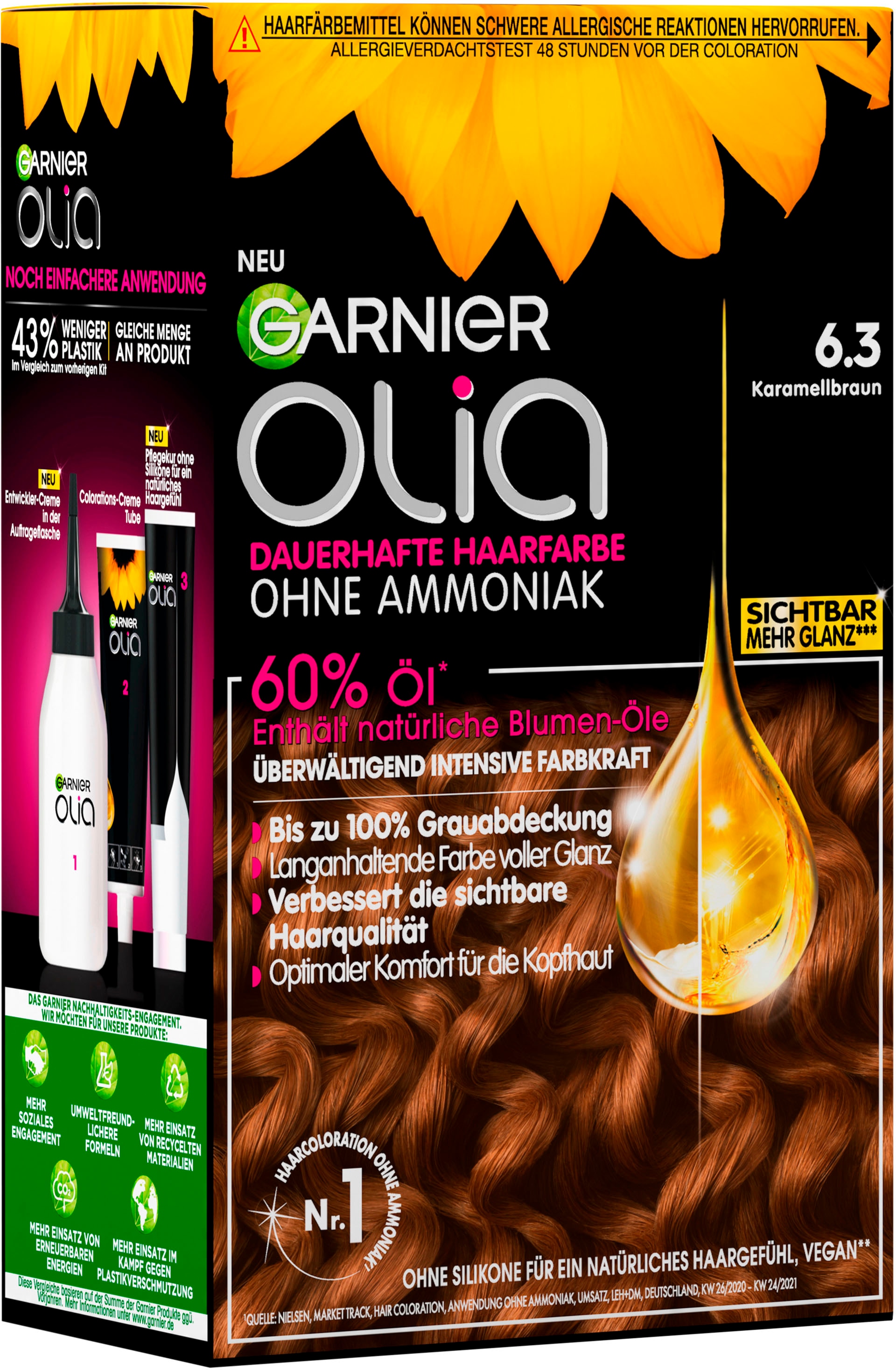 GARNIER Blondierpulver »Garnier Olia dauerhafte Haarfarbe« mit pflegender Formel