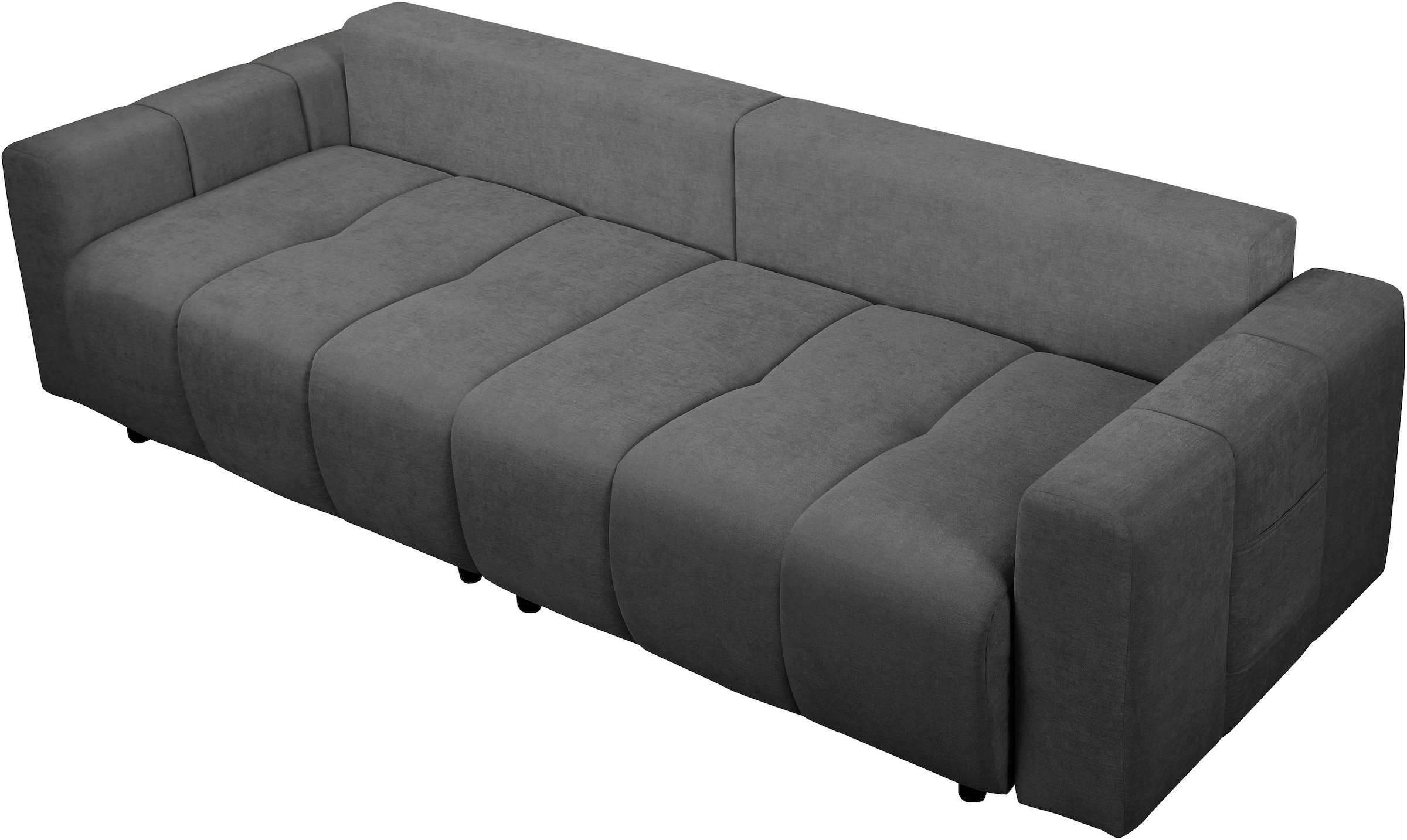 OTTO home Sofa »YLVAA  3-Sitzer, 239 cm - OTTO. Verlässliche Qualität.« Schlaffunktion (132/198), Bettkasten, Feinstruktur-Bezug