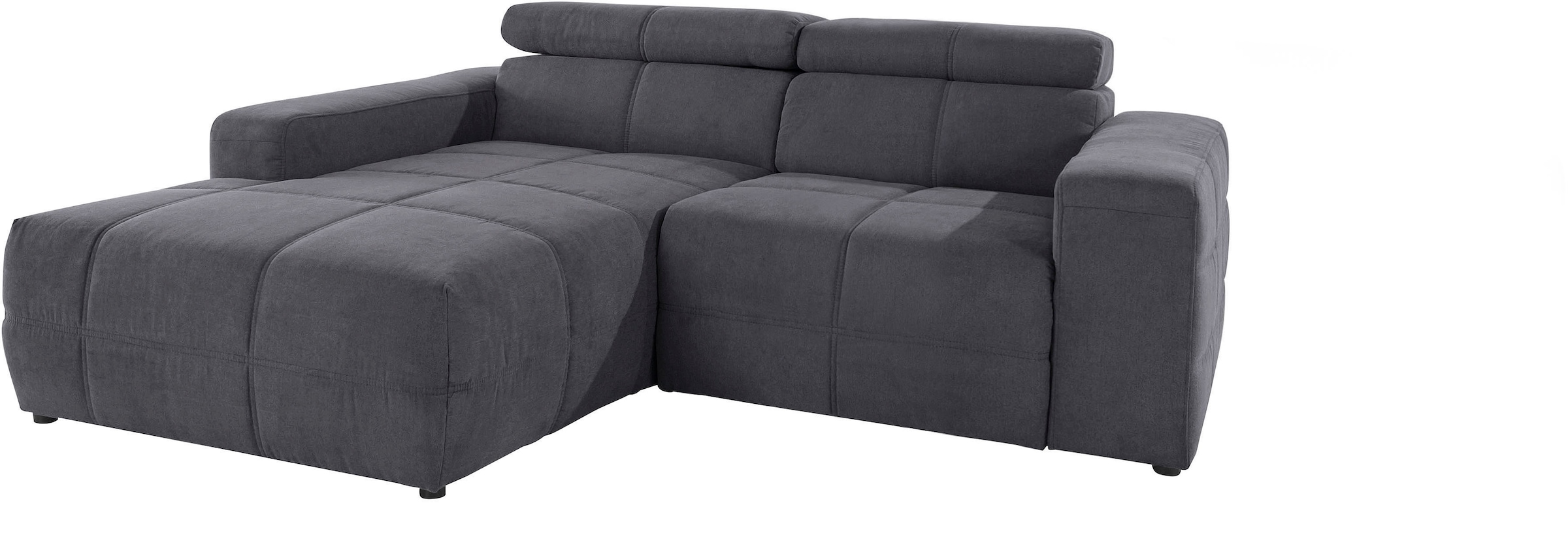 DOMO collection Ecksofa »Brandon kleine Ausführung B/T/H: 214/100/80 cm«, Mit Kopfteilverstellung, auch in Leder und Cord, L-Form