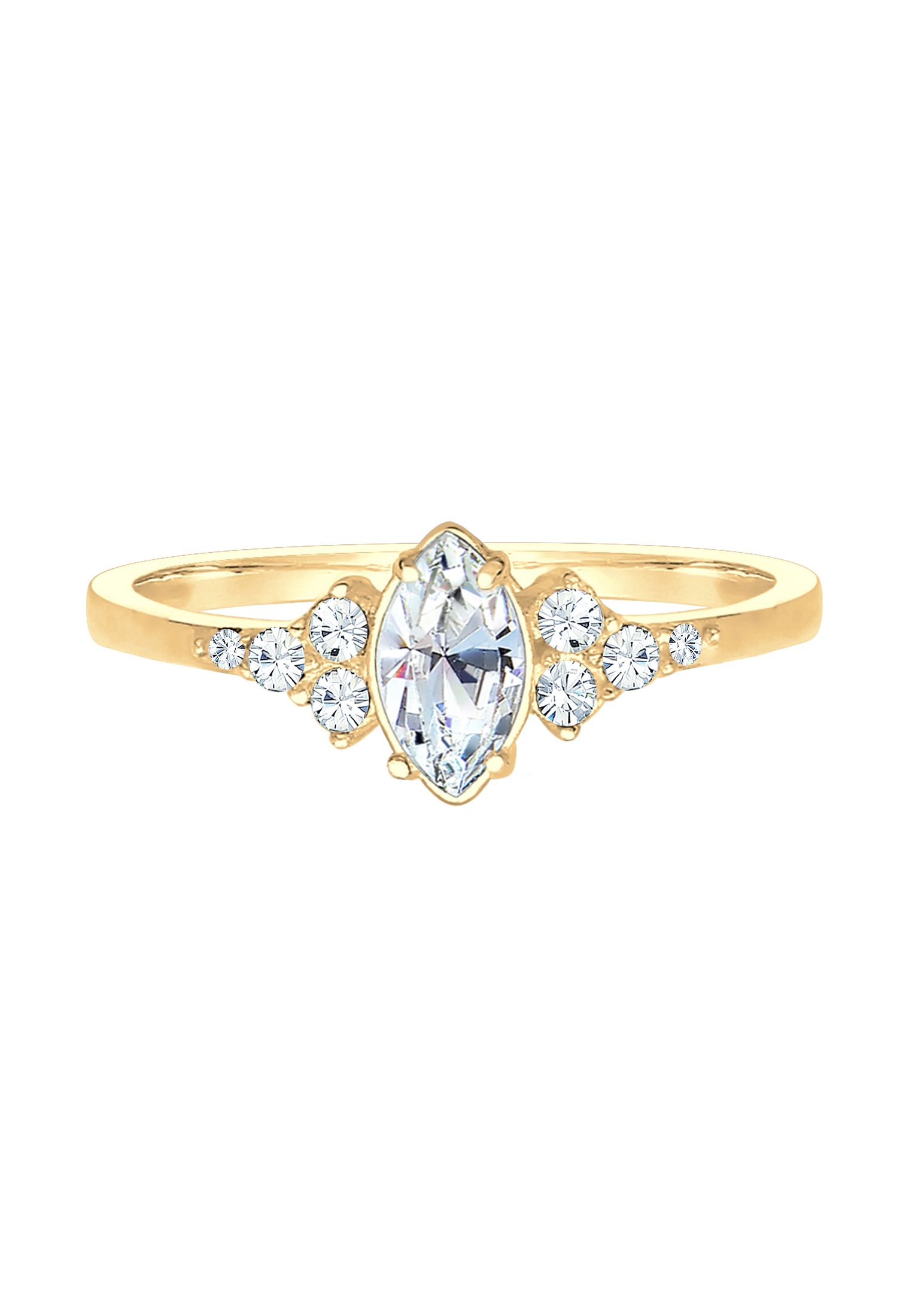 Elli Verlobungsring »Ring Kristalle Marquise Design 925 Silber«