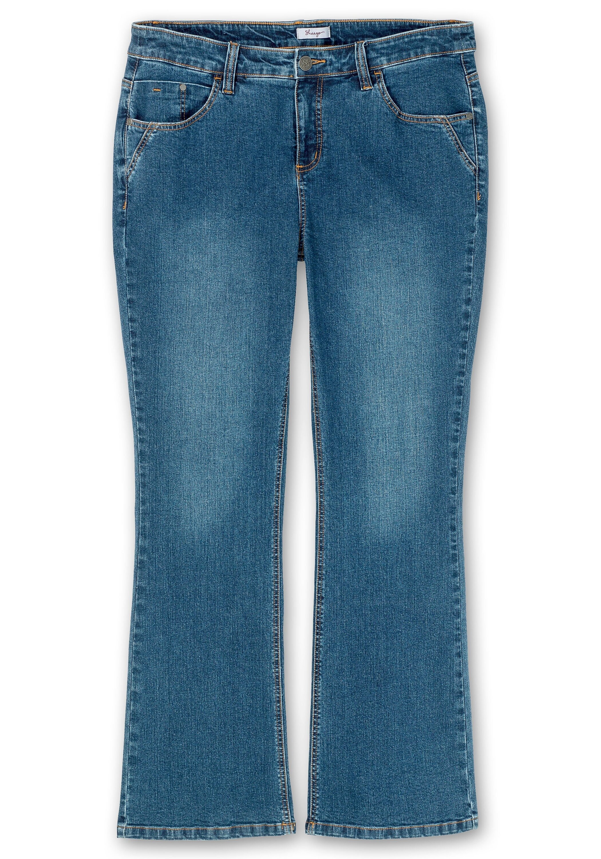 Sheego Bootcut-Jeans »Bootcut-Jeans SUSANNE ideal bei viel Bauch und schmalen Beinen«