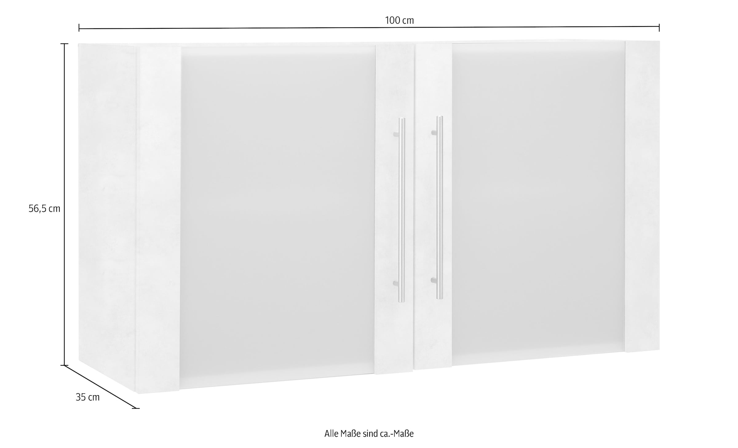 wiho Küchen Glashängeschrank »Flexi2«, Breite 100 cm