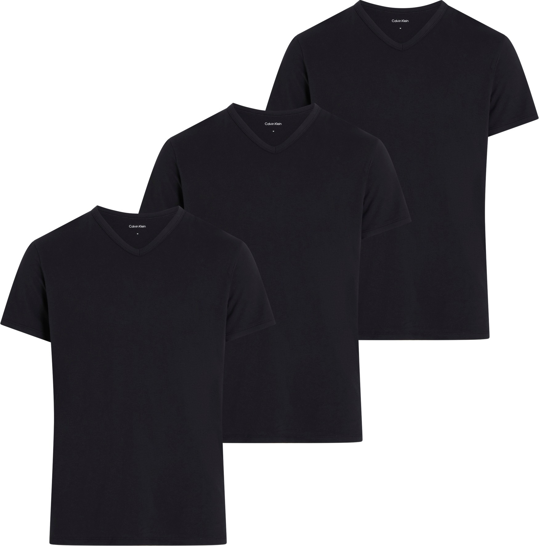 Calvin Klein Underwear T-Shirt »S/S V NECK 3PK« Packung, 3er-Pack, 3 Stk. tlg. mit Logo am Saum