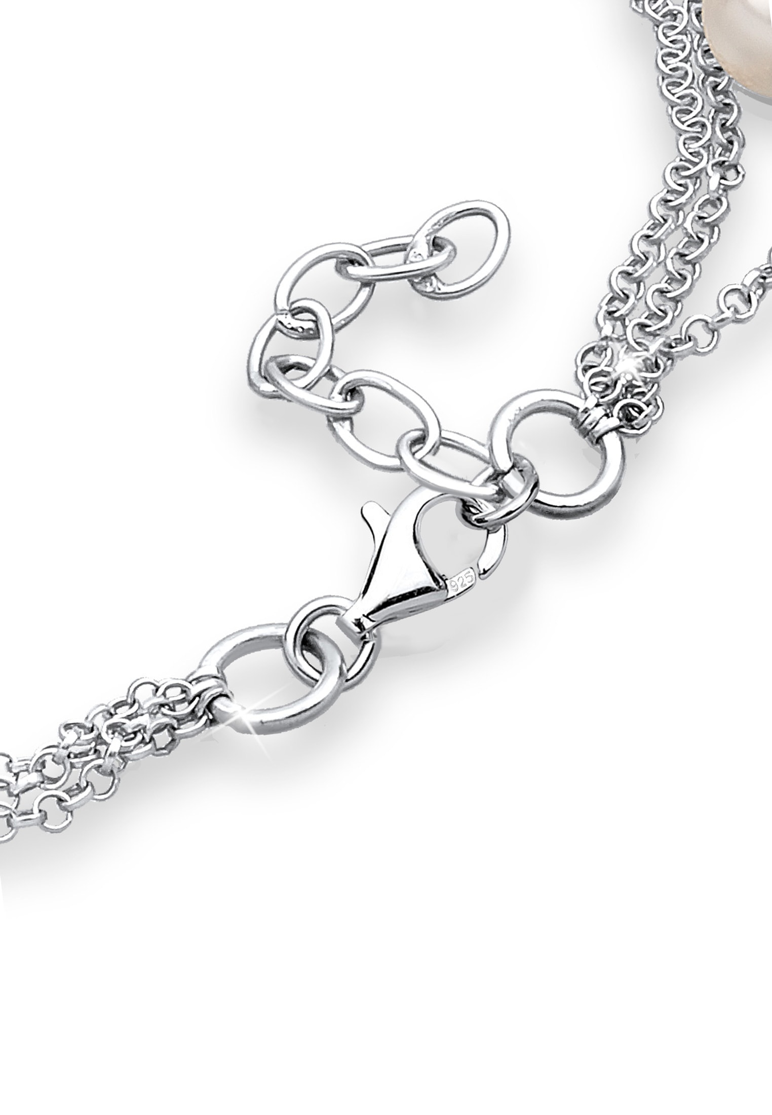 Elli Armkette »Armband Kugel Elegant synthetischen Perlen 925 Silber«