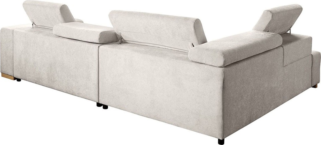 exxpo - sofa fashion Ecksofa »Elianos, hoher Sitzkomfort, aufwendige Kreuzsteppung im Sitz, L-Form«