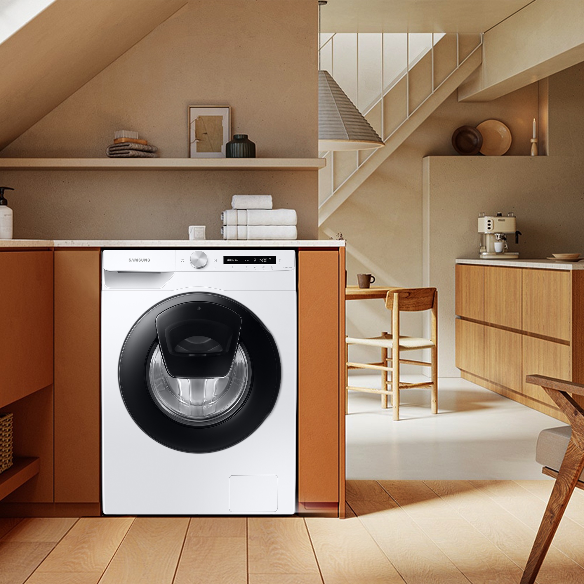 Samsung Waschmaschine WW5500T »WW81T554AAW«, 8 kg, 1400 U/min, AddWash™