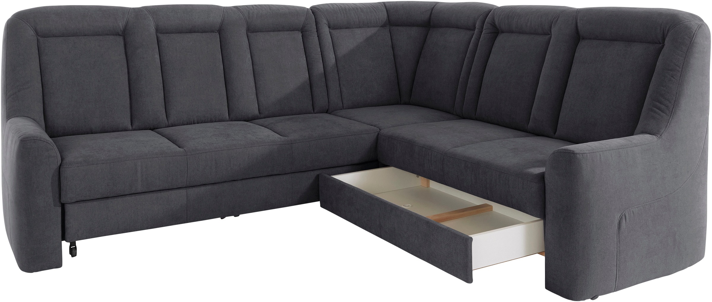 sit&more Ecksofa »Melissa L-Form«, klassisches Polsterprogramm, wahlweise Bettfunktion und Schubkasten