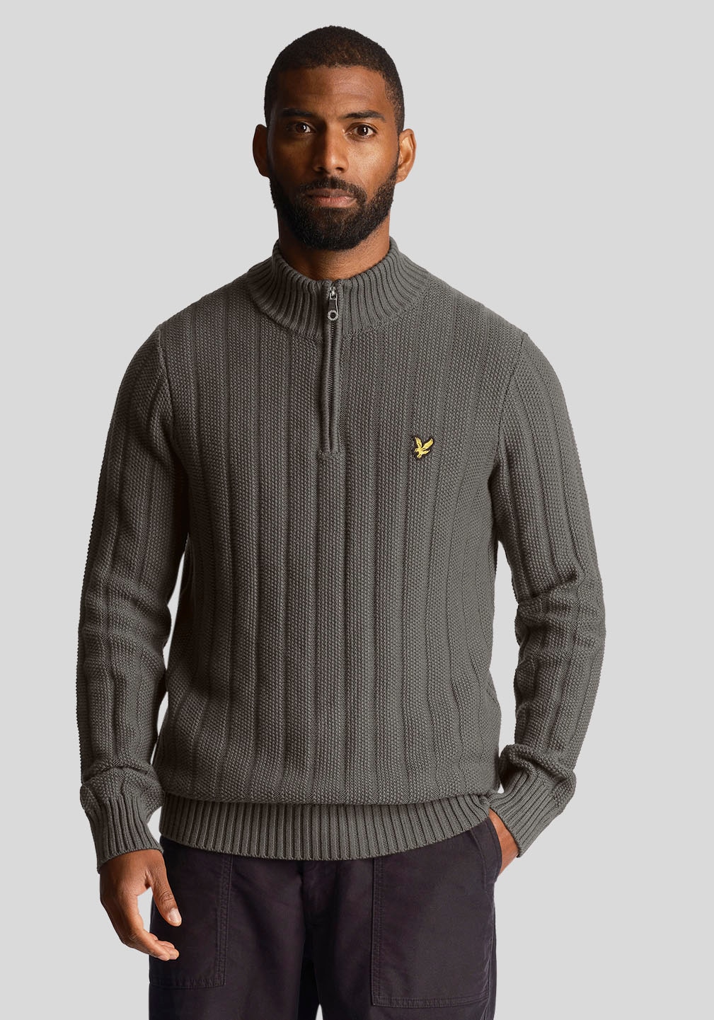 Lyle & Scott Strickpullover, mit Stehkragen