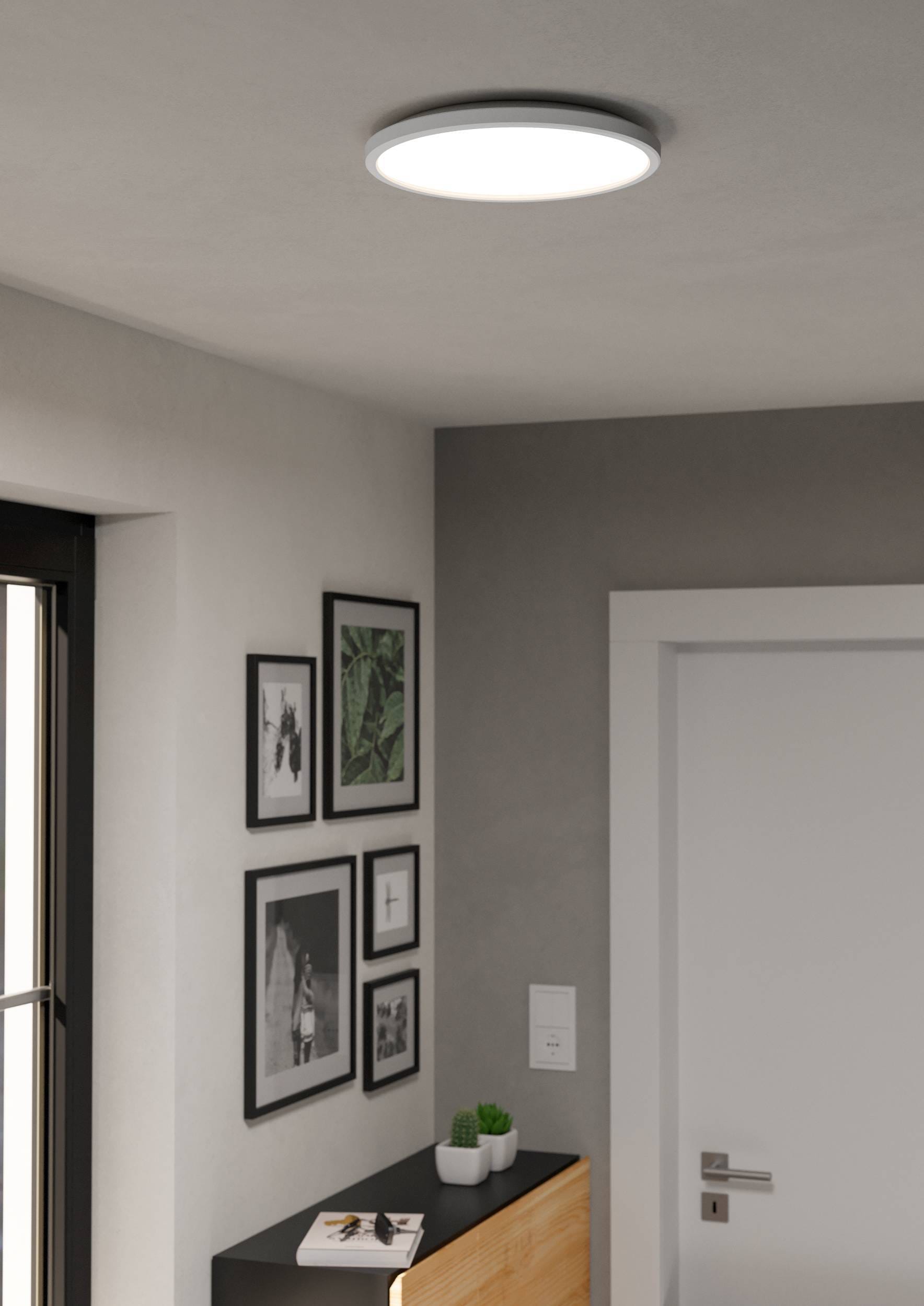 EGLO Deckenleuchte »Rovito-Z Deckenlampe, ZigBee 3.0, Kunststoff, Badezimmerlampe, IP44« LED-Modul 1 Stk. Kaltweiß | RGB Wand-/Deckenleuchte - H3 x Ø30 cm - weiß - 13,9W inkl.