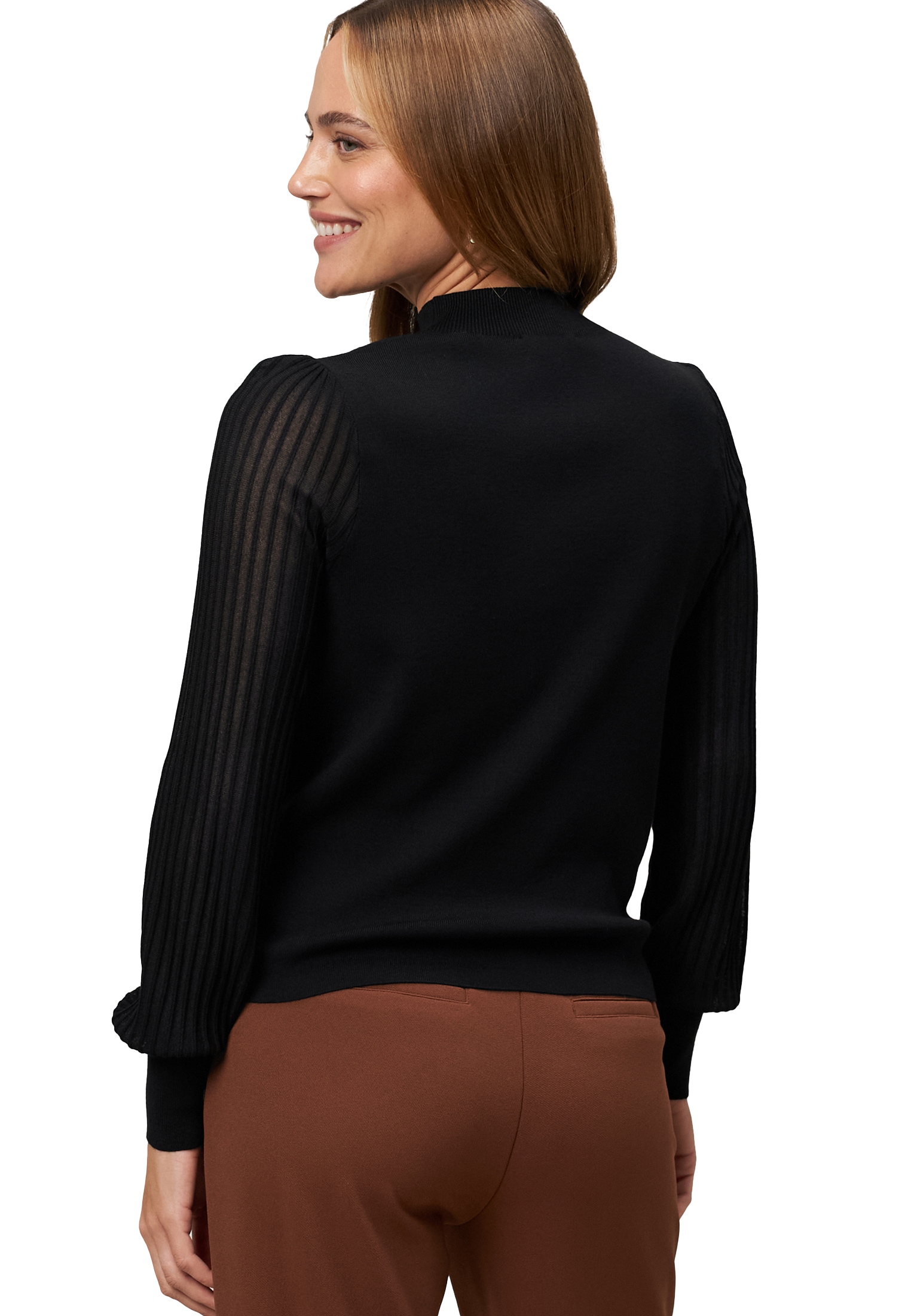 Zero Strickpullover »Strickpullover transparente Ärmel«