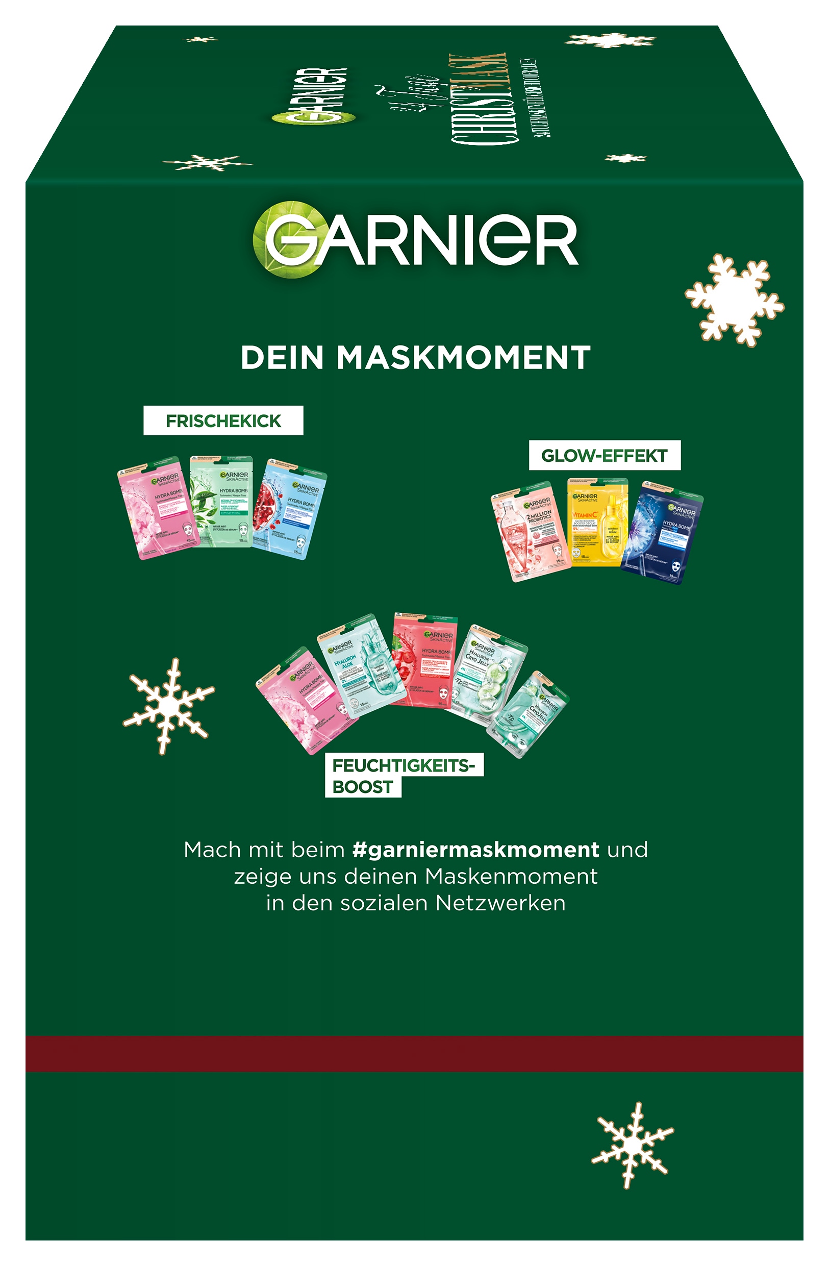 GARNIER Kosmetik-Adventskalender »Garnier Tuchmasken 24er Adventskalender«, ab 13 Jahren, mit Hyaluron, entspannend