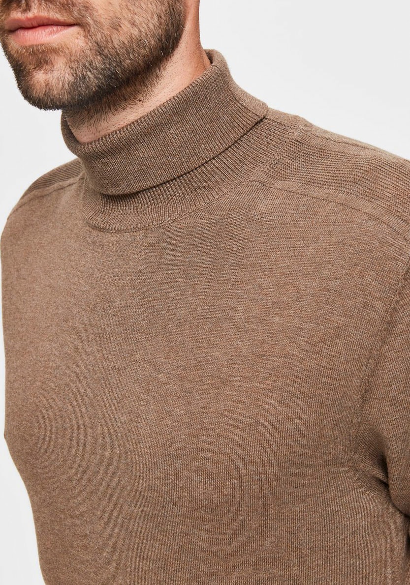 SELECTED HOMME Strickpullover »SLHBERG ROLL NECK B NOOS«