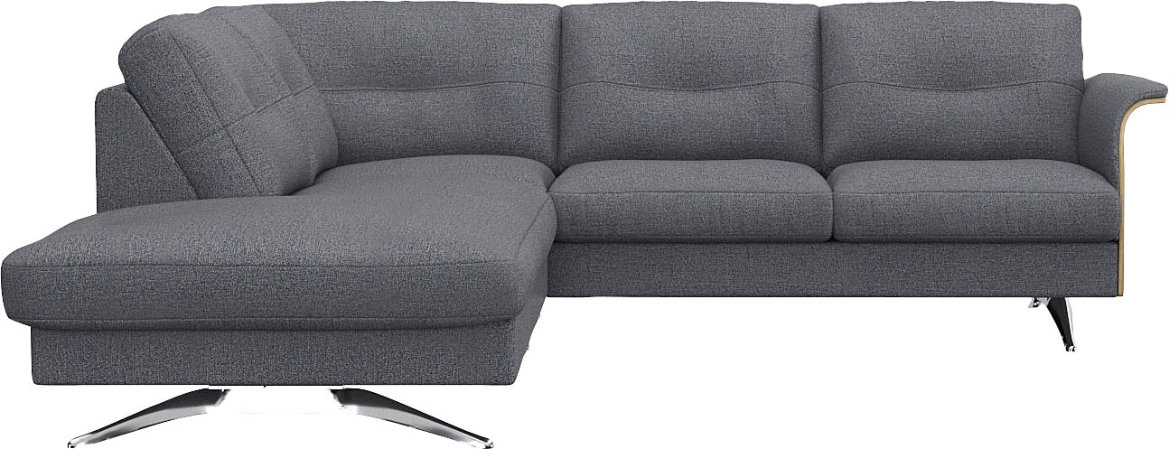 FLEXLUX Ecksofa »Glow, super bequem durch hochwertigem Sitzaufbau mit Federkern, L-Form« Modernes skandinavisches Design