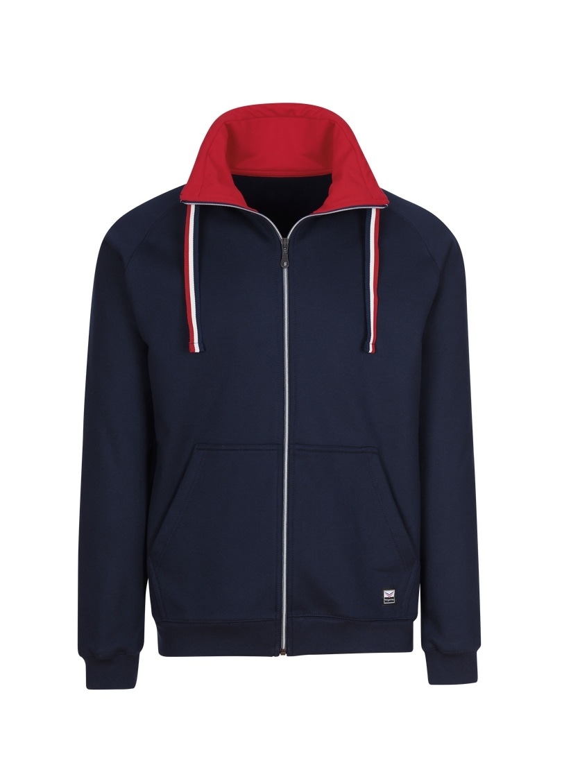 Trigema Sweatjacke »TRIGEMA Raglan-Jacke mit Stehkragen und Kordeln«