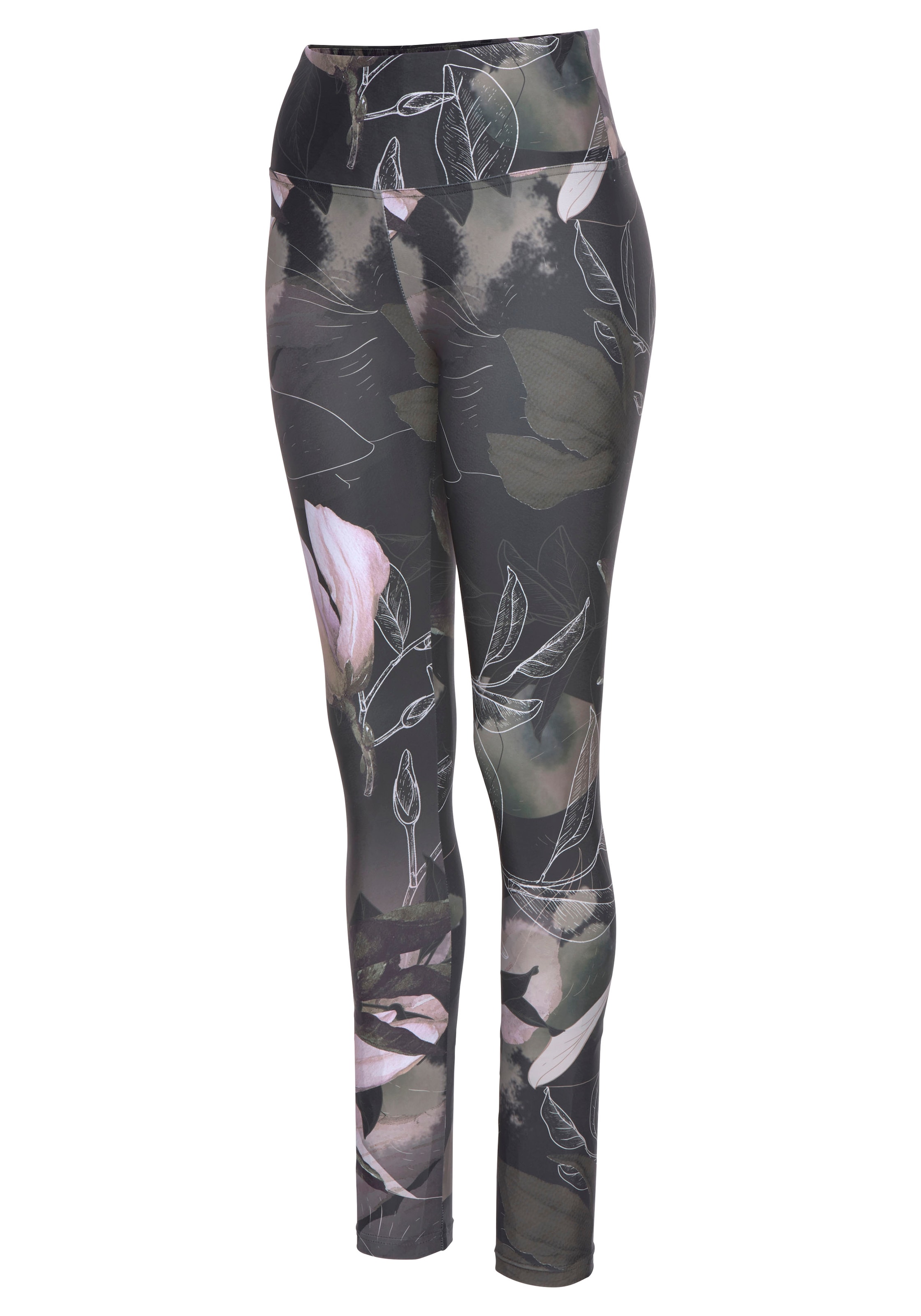 LASCANA ACTIVE Leggings »Tropical«, mit abstraktem Blumenprint, Loungewear
