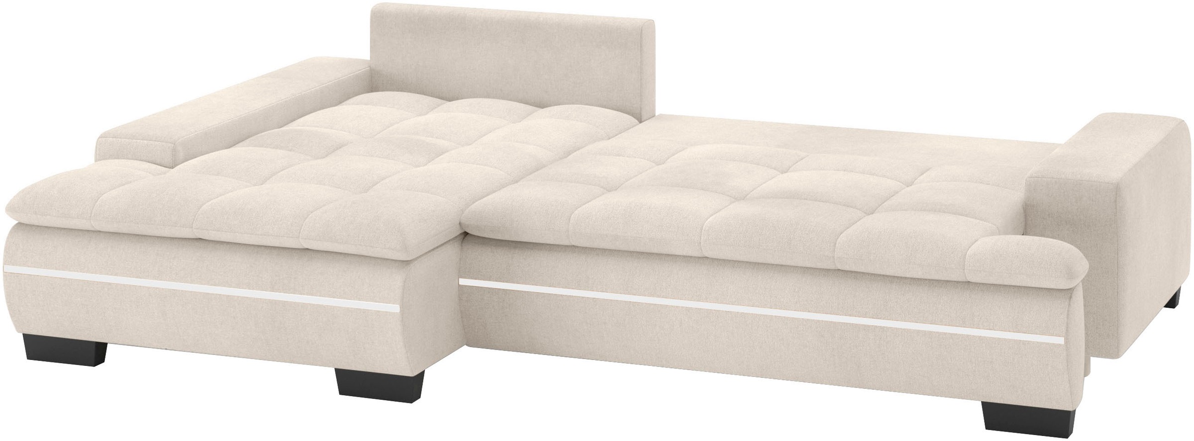 Mr. Couch Ecksofa »Haiti II, L-Form«, RGB-LED Beleuchtung, Kaltschaum, wahlweise mit Bett, Bettkasten