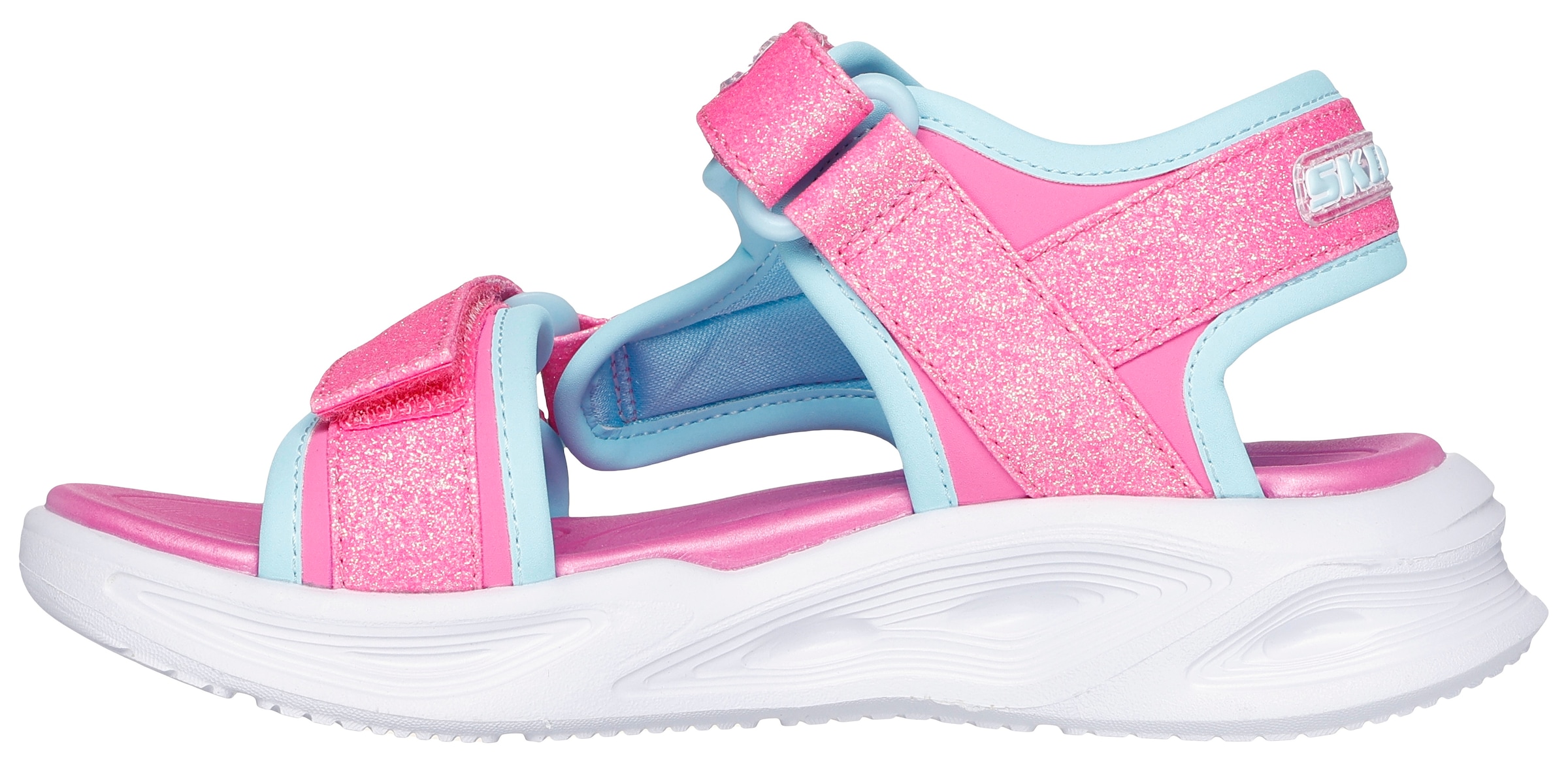 Skechers Sandale »SOLA GLOW SANDAL«, Klettschuh, mit Glitzer, Blinkfunktion, Größenschablone zum Download