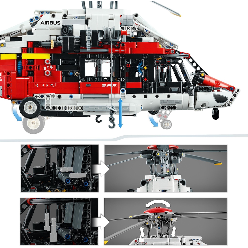 LEGO® Konstruktionsspielsteine »Airbus H175 Rettungshubschrauber (42145), LEGO® Technic«, (2001 St.)