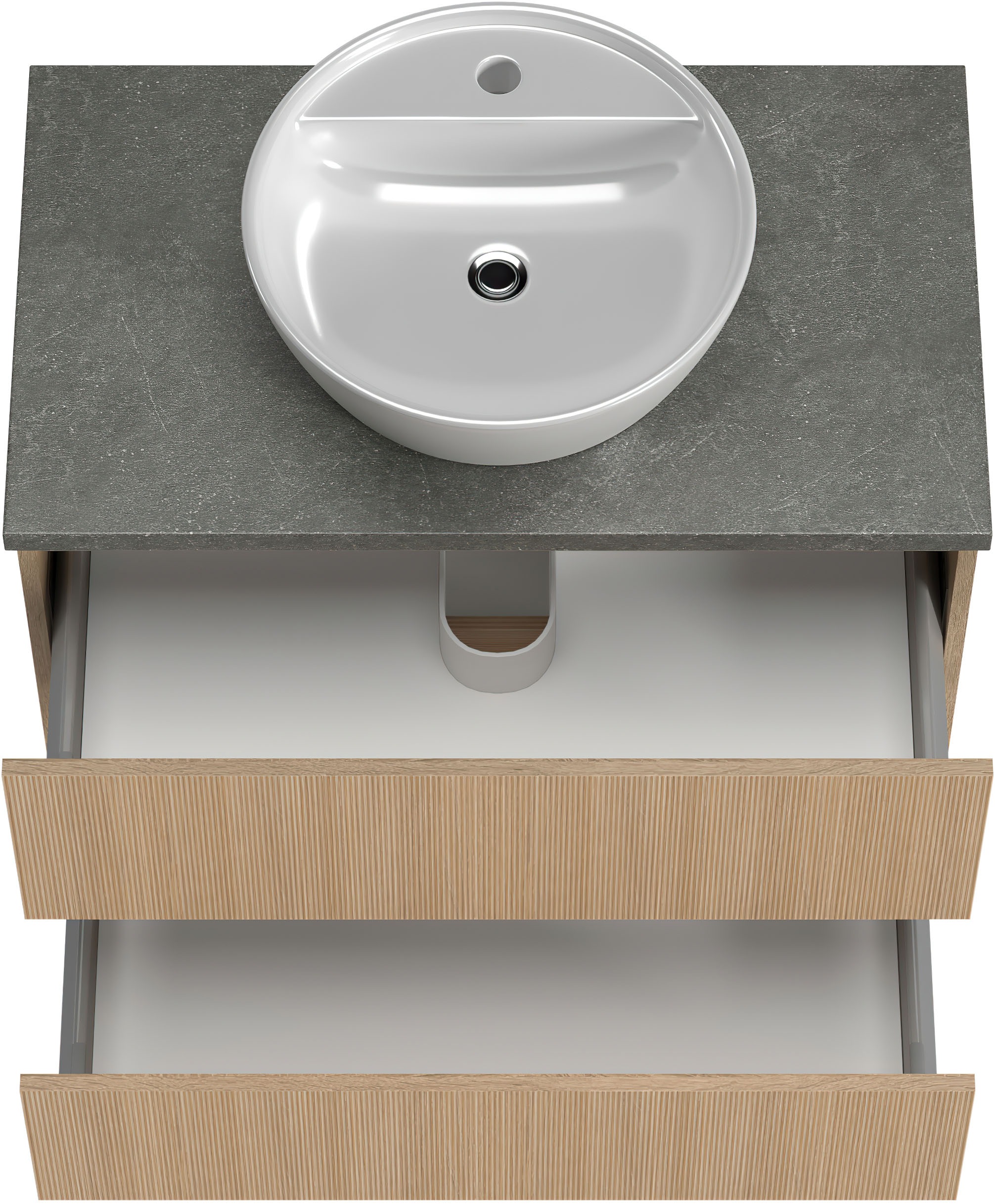 welltime Badmöbel-Set »Eixo«, 80 cm breit, Badmöbel mit LED-Beleuchtung