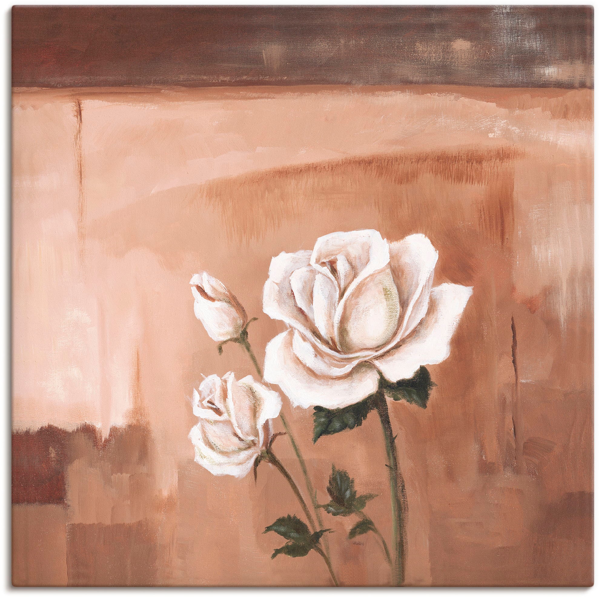 bestellen auf Alubild, Größen oder Leinwandbild, als Wandbild Artland Blumenbilder, »Rosen in Poster versch. II«, Raten (1 Wandaufkleber St.),