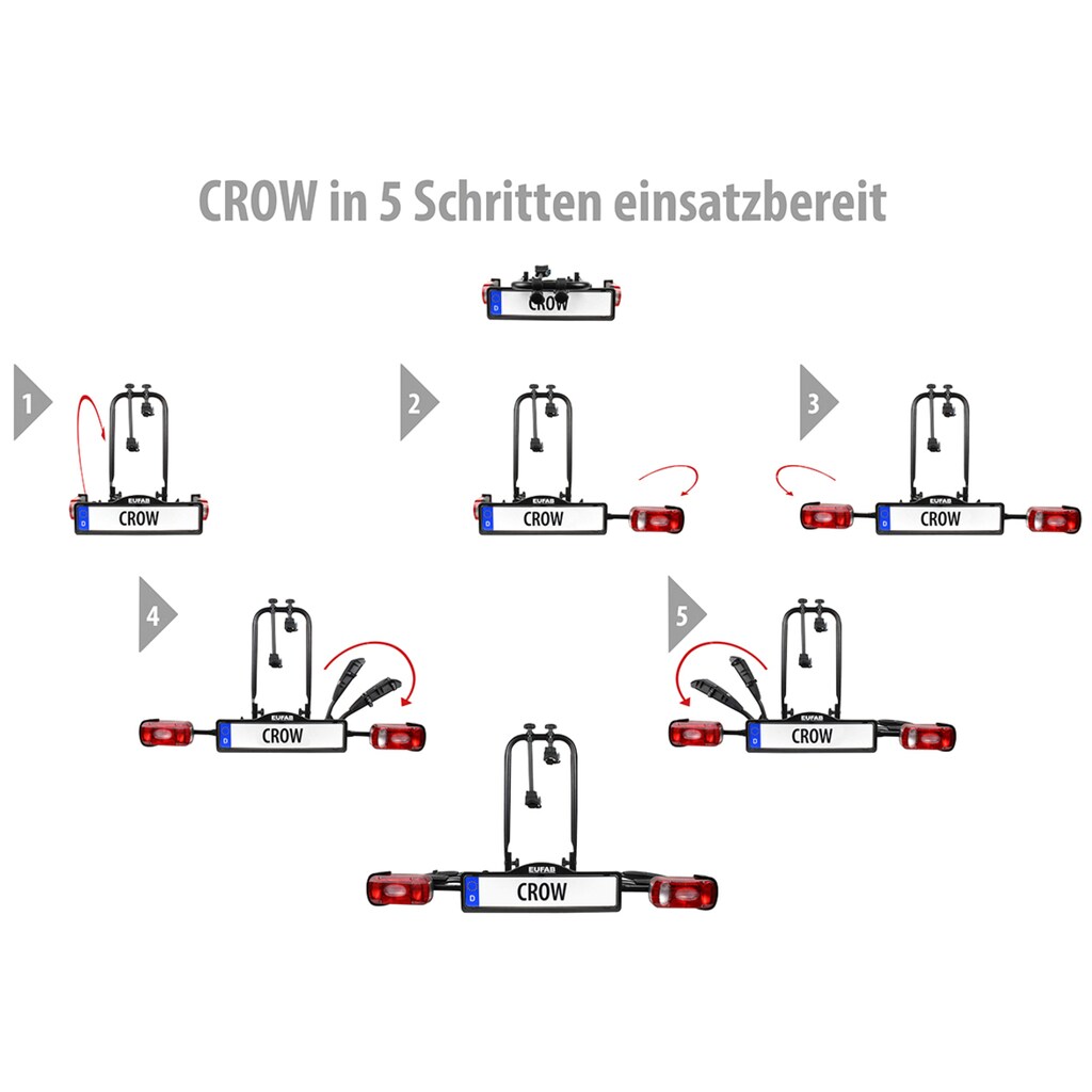 EUFAB Kupplungsfahrradträger »CROW«