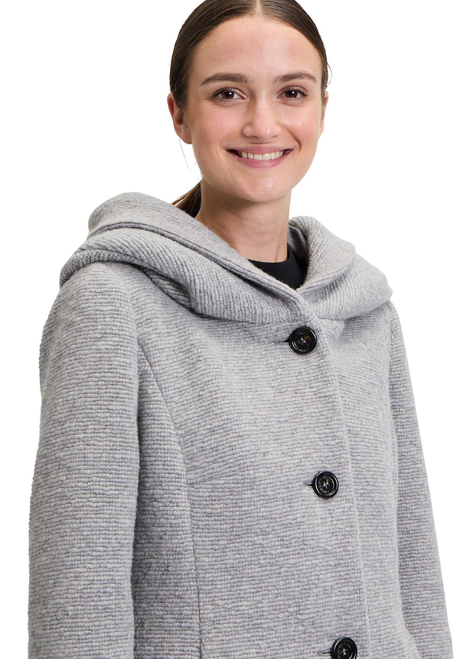 Amber & June Kurzjacke »Kurzmantel mit Kapuze«