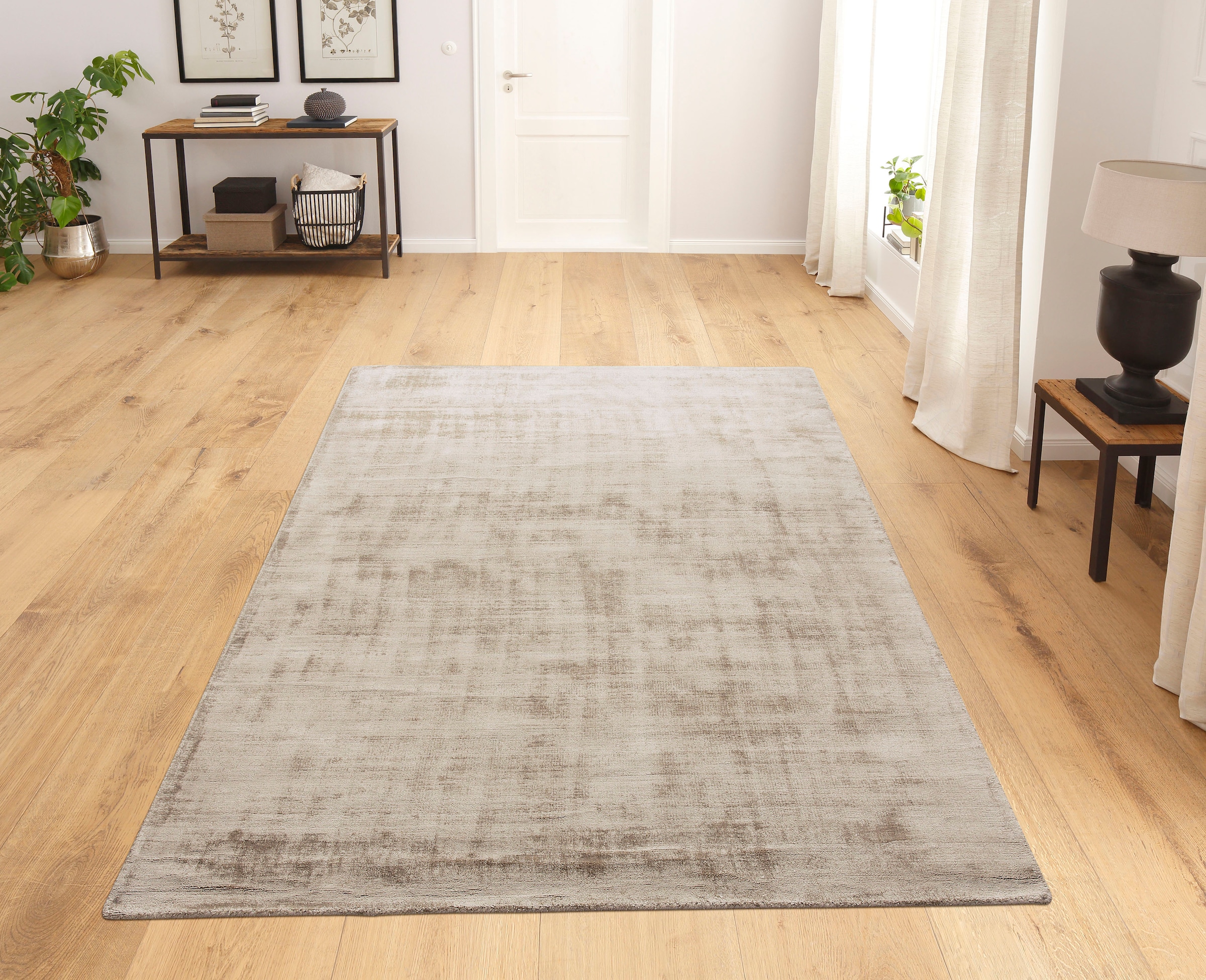my home Teppich »Shirley«, rechteckig, Handweb Teppich, aus weicher Viskose,  handgewebt, Wohnzimmer online kaufen