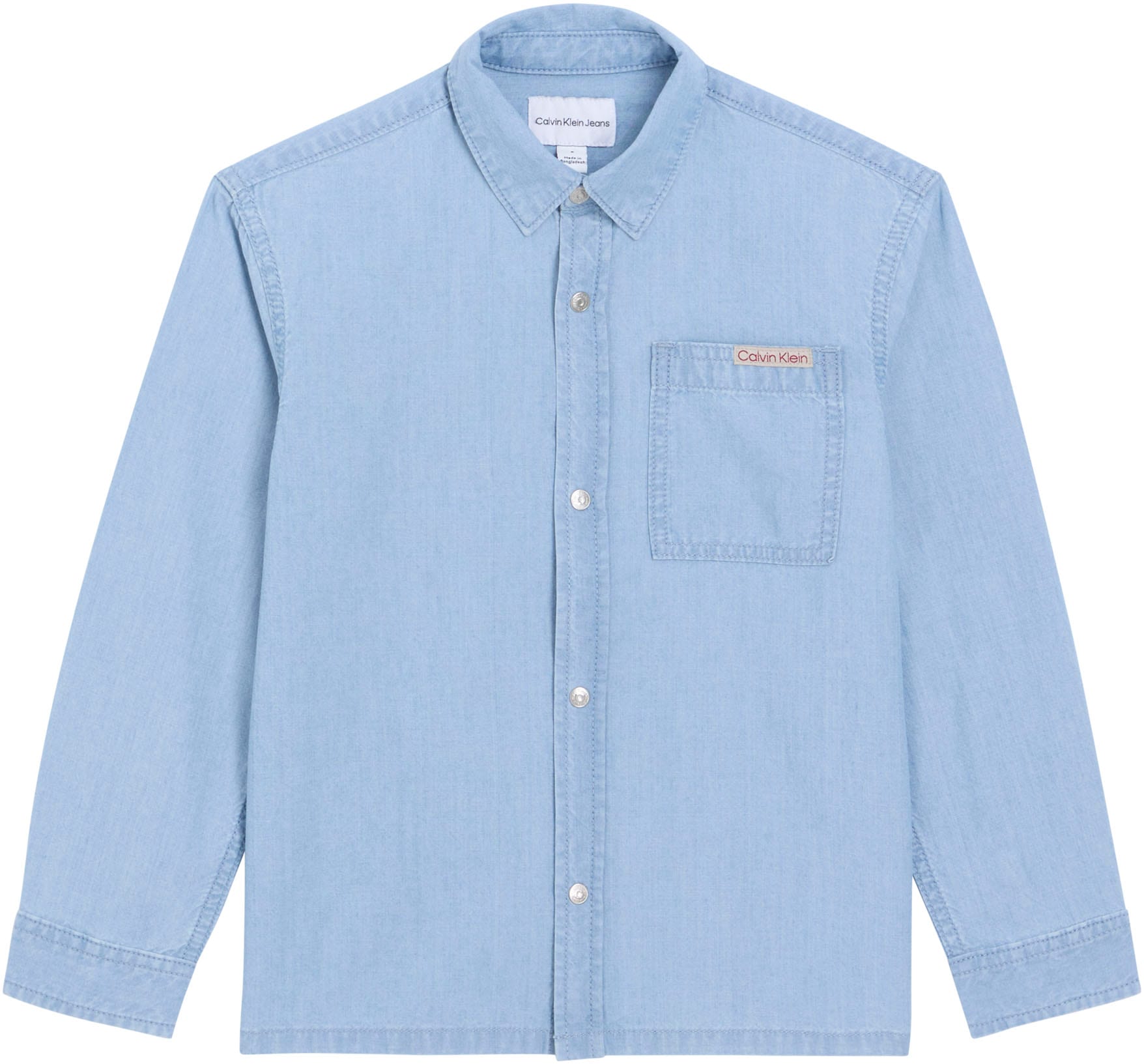 Calvin Klein Jeans Jeanshemd »CHAMBRAY WOVEN« Regular fit für Kinder mit Brusttasche