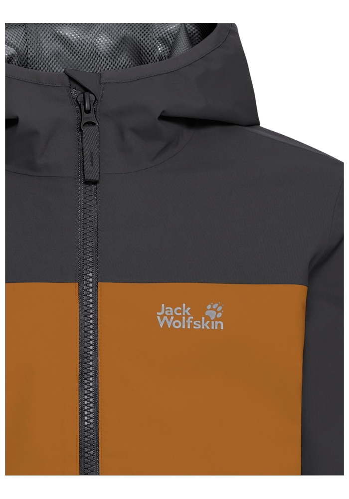 Jack Wolfskin Regenjacke »ADVENTURETRIBE 2L JKT K« atmungsaktiv, wasserdicht, mit Reißverschluss, normale Länge