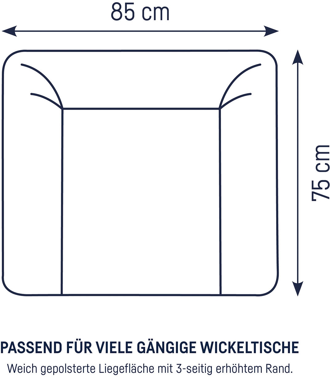 Julius Zöllner Wickelauflage »Softy, uni hellgelb«, (1 tlg.), Made in Germany