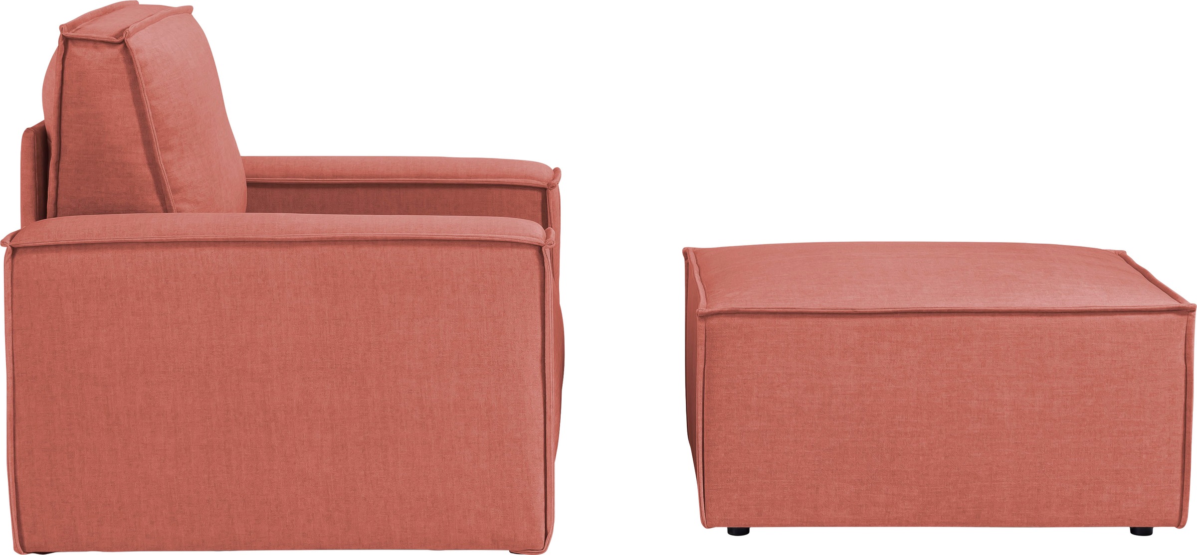 Home affaire Sessel »SHERWOOD«, Loveseat und Hocker im Set, passend zur Polster-Serie SHERWOOD