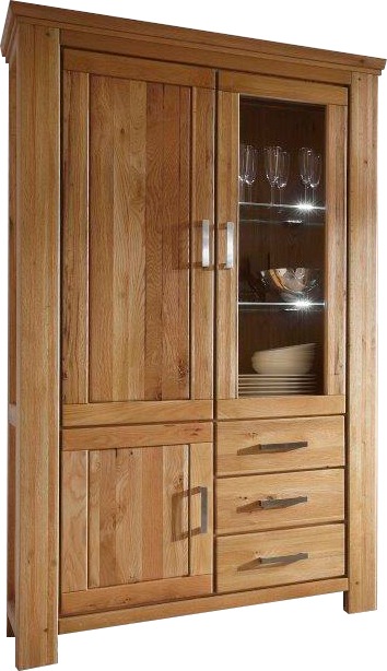 Quadrato Vitrine »Siena«, Hochschrank, aus Wildeiche, Breite 115 cm kaufen