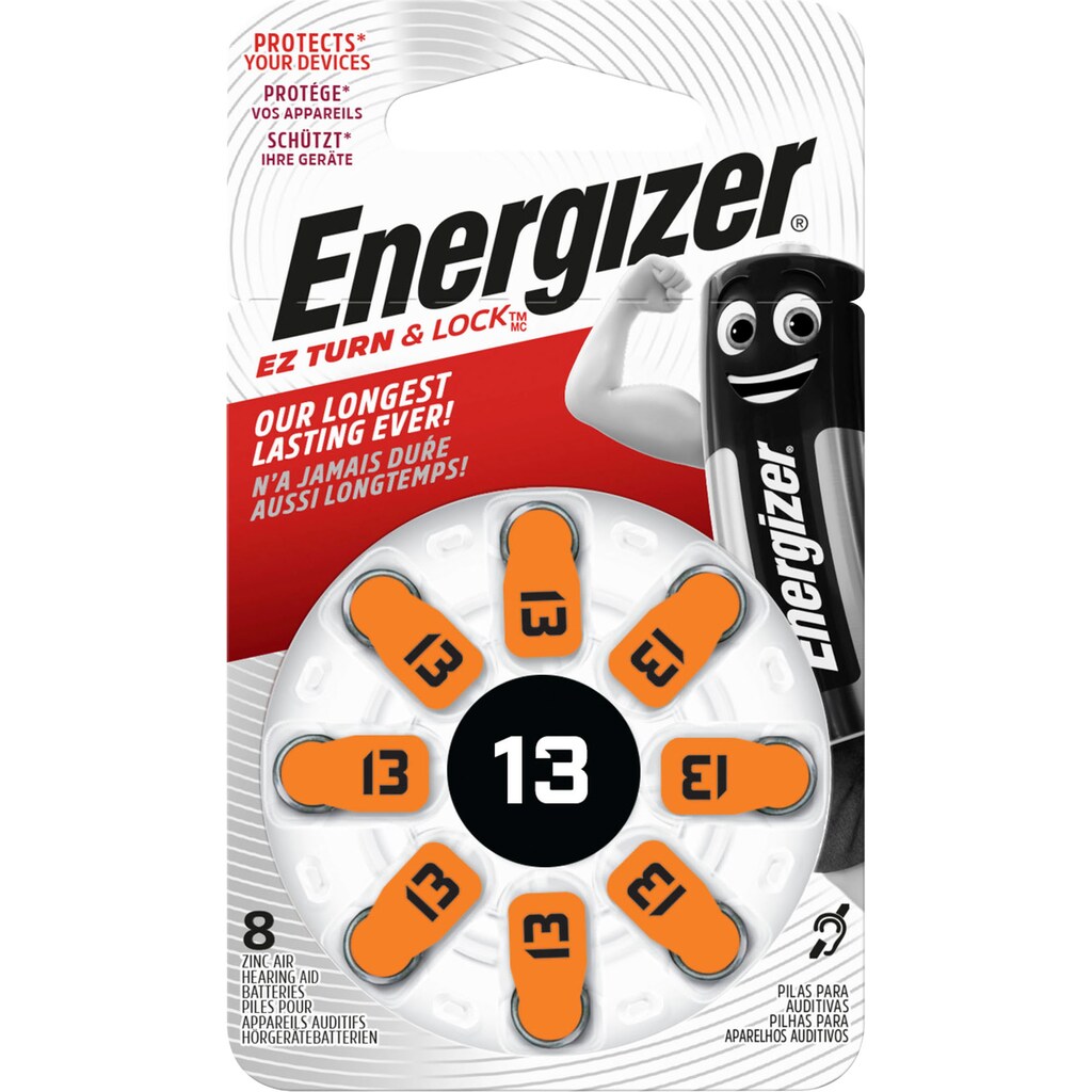 Energizer Batterie »8er Pack Zinc-Air ENR EZ Turn & Lock (13)«, (8 St.)