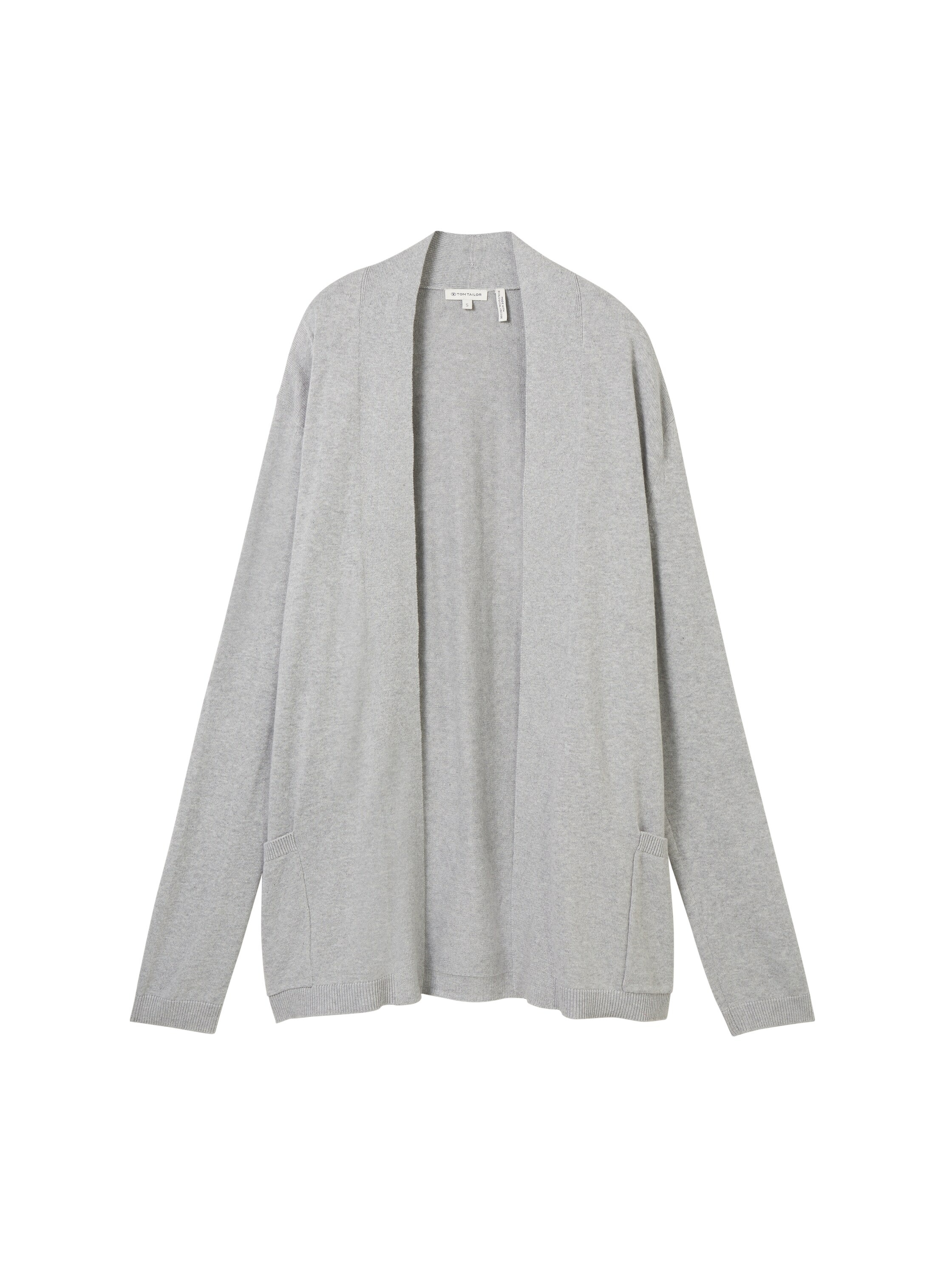 TOM TAILOR Cardigan, offen und mit Seitentaschen