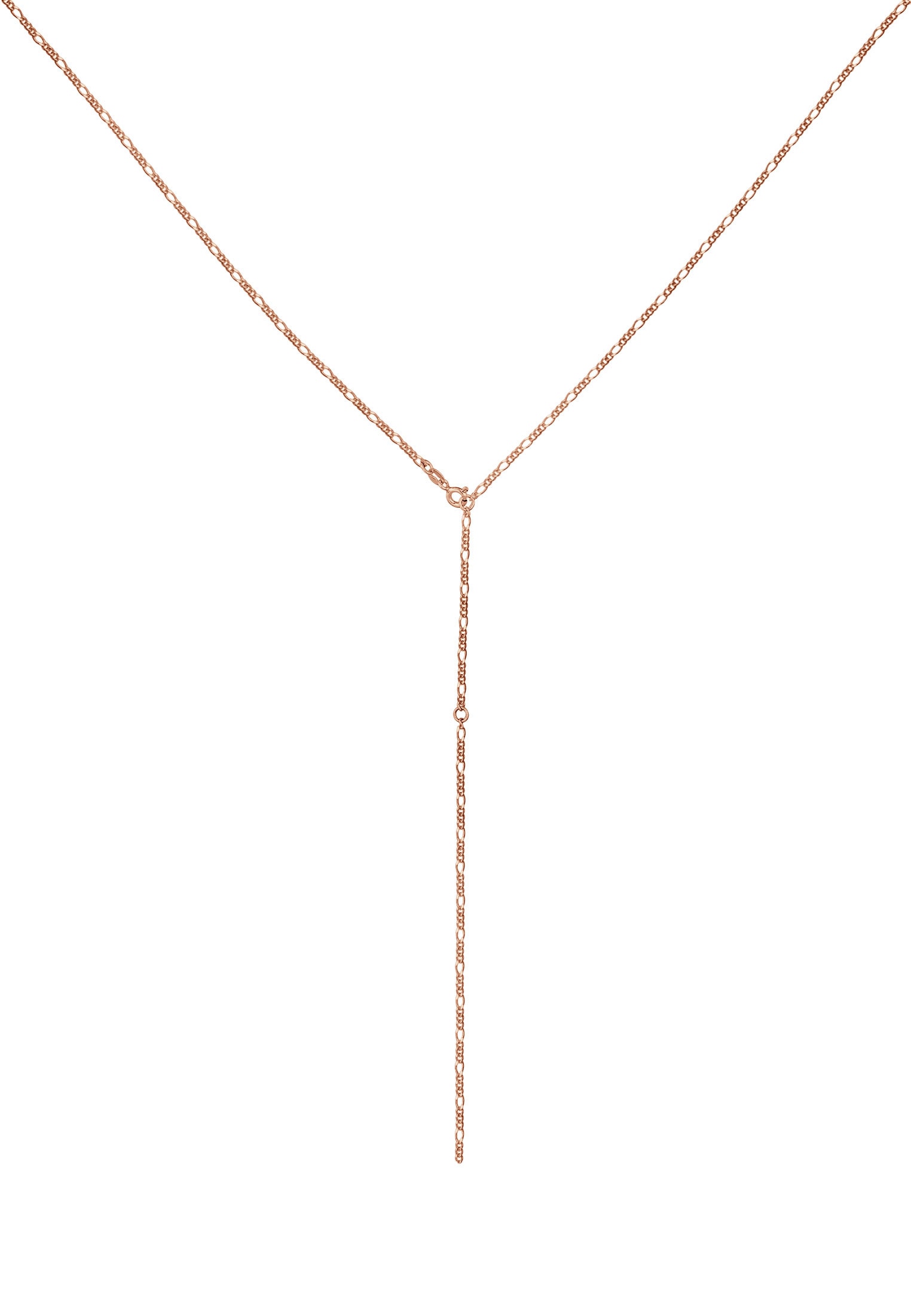 Elli Y-Kette »Halskette Y-Kette Figaro Basic Trend Verstellbar 925 Silber«