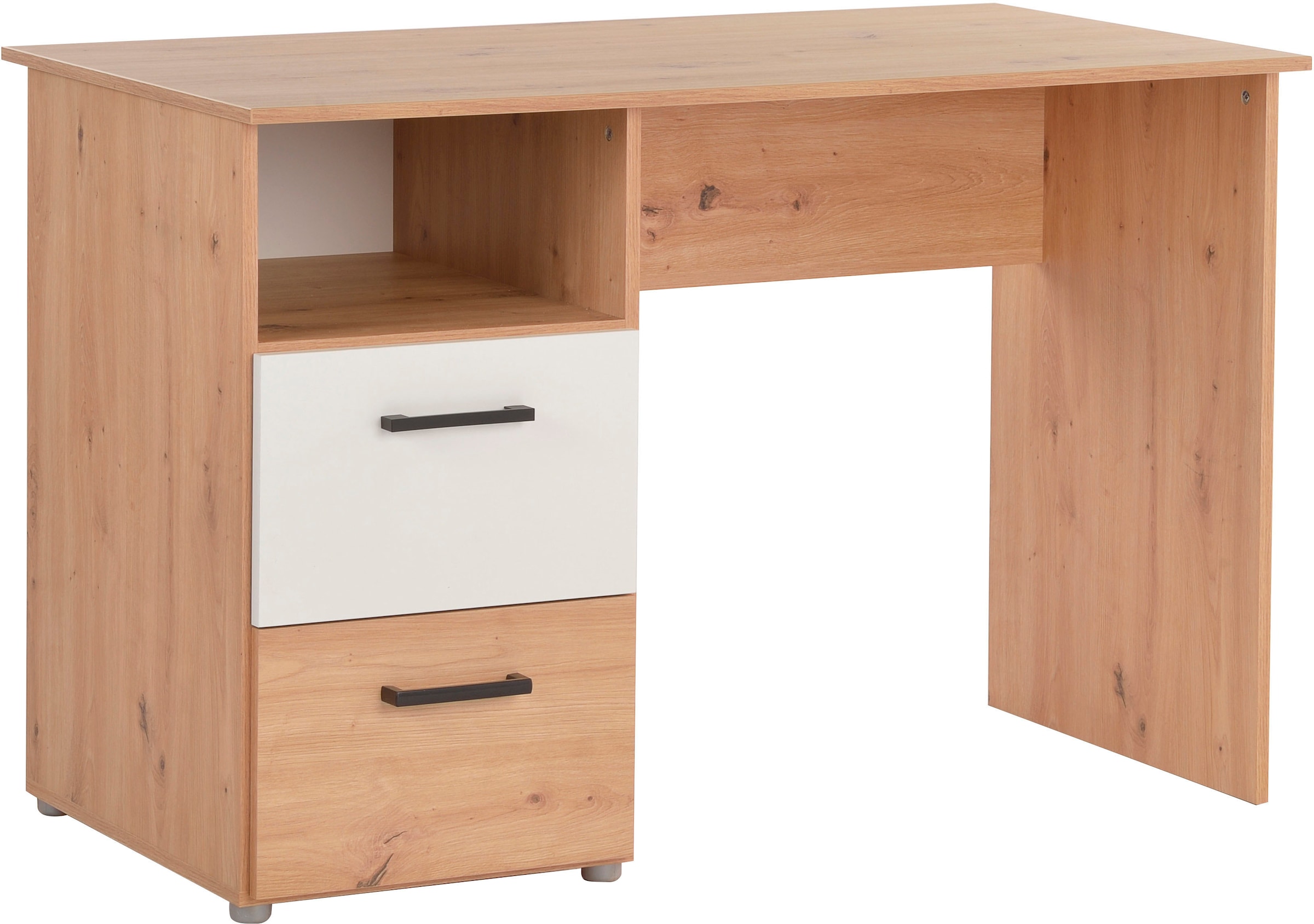 arthur berndt Jugendzimmer-Set »Jugendzimmer-Set »Bente« 5-teilig« 2tlg, 3tlg, 5tlg -Schrank, Bett, Schreibtisch, Sideboard, Standregal, 3 tlg. Artisan Oak Nb/Weiß