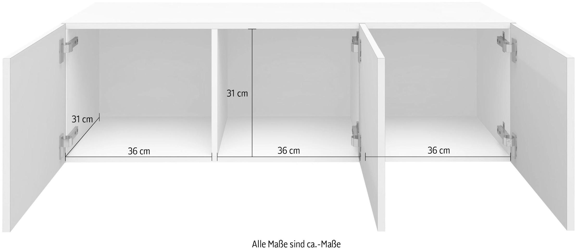 borchardt Möbel Lowboard »Vaasa«, Breite 114 cm, nur hängend