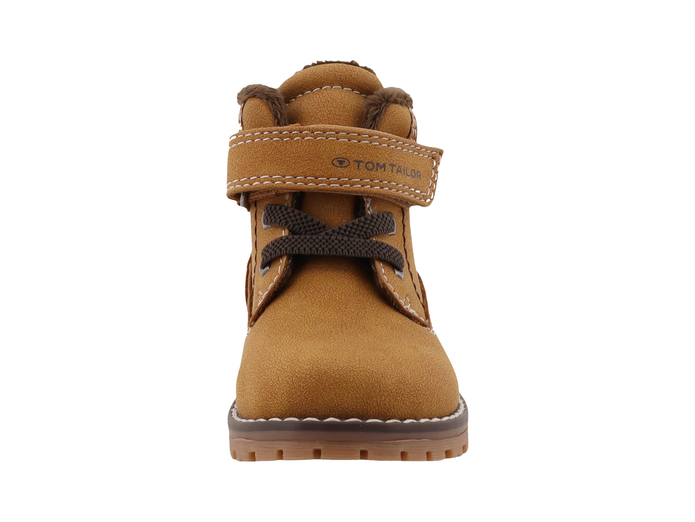 TOM TAILOR Winterstiefelette  Klettboots, Schnürboots mit Kontrastbesatz