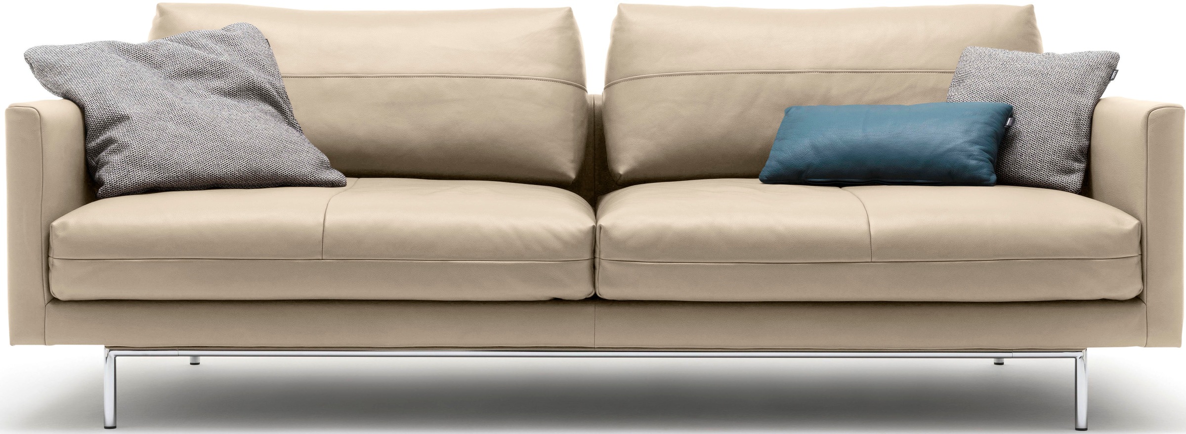 Creation BY ROLF BENZ 3-Sitzer »CR.414, Designsofa, edles Sofa, Loungesofa, Ledersofa, klares Design«, aus Leder oder Chenille, erstklassiger Sitzkomfort, legere Polsterung