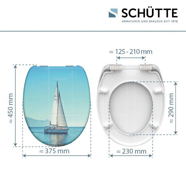Schütte WC-Sitz »Sailing«, Duroplast, mit Absenkautomatik