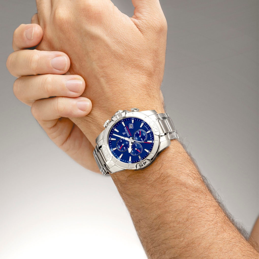 Festina Chronograph »Timeless Chronograph«, Quarzuhr, Armbanduhr, Herrenuhr, Edelstahlarmband, analog, Tag