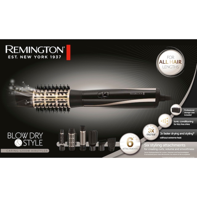 Remington Warmluftbürste »Blow Dry & Style AS7700«, 6 Aufsätze},  Airstyler/Rund-&Lockenbürste für kurze, mittellange & lange Haare mit 3  Jahren XXL Garantie
