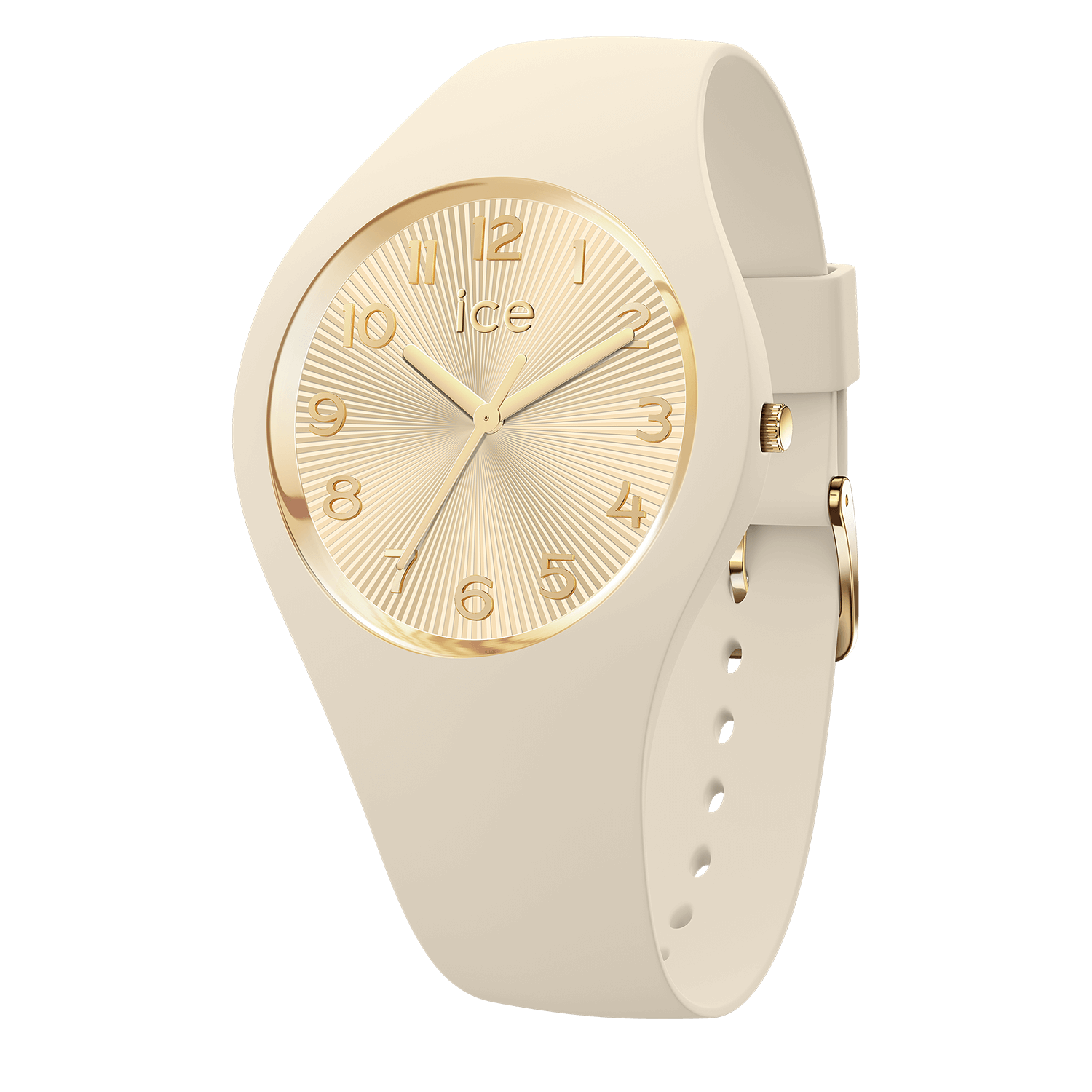 ice-watch Quarzuhr »ICE champagne« Armbanduhr, Damenuhr, Silikonarmband, analog