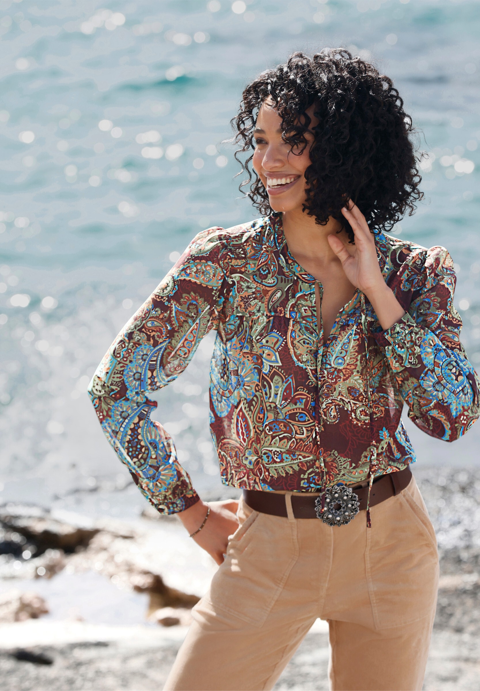 heine Klassische Bluse »Druckbluse Druckbluse mit Paisley-Print«