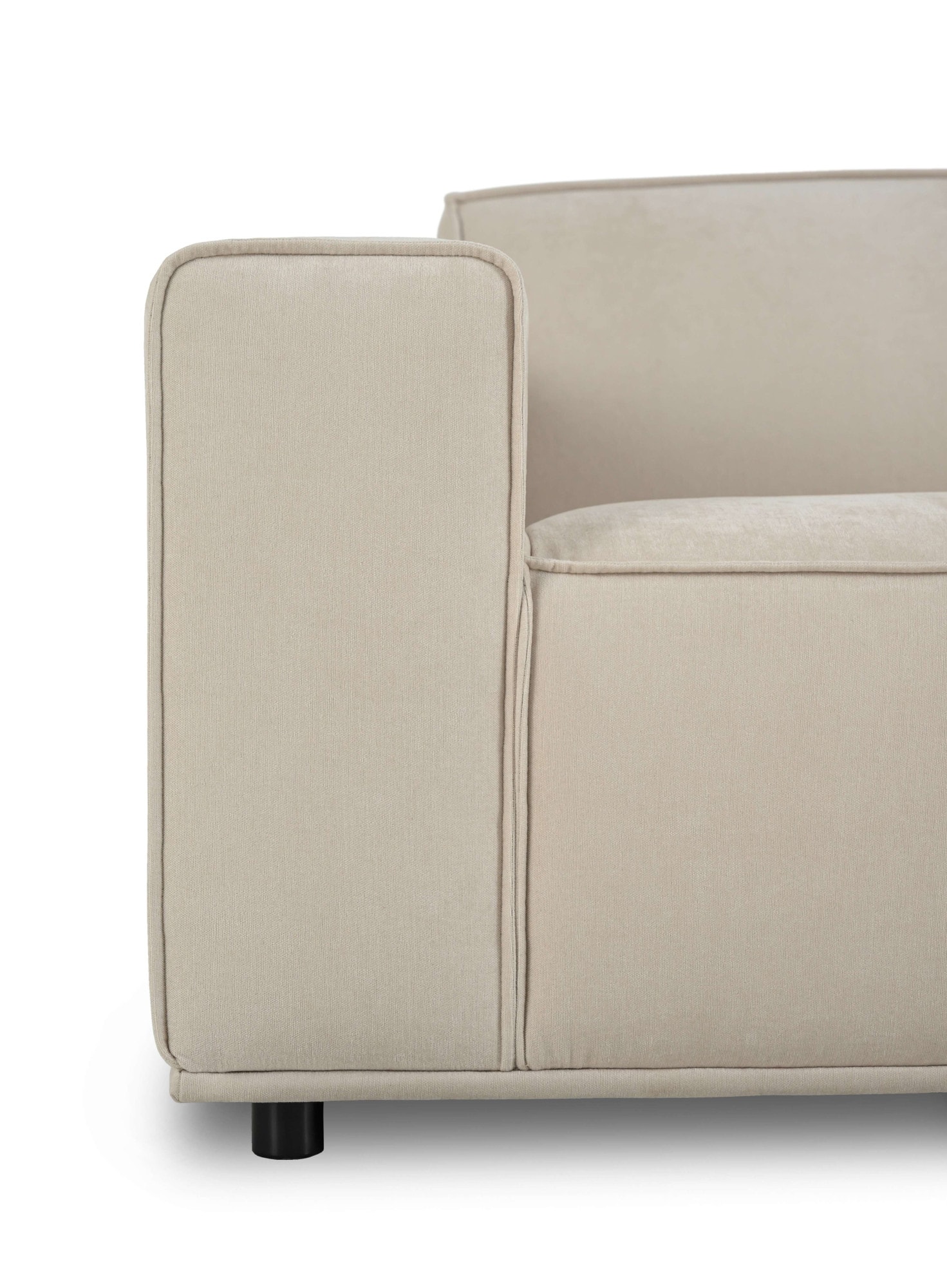 Home affaire Loveseat »Avelin, 1.5 Sitzer, 140 cm, Chenille, Struktur-Boucle«, mit Wellenunterfederung, Kedernaht, bodentief, Skandi-Design