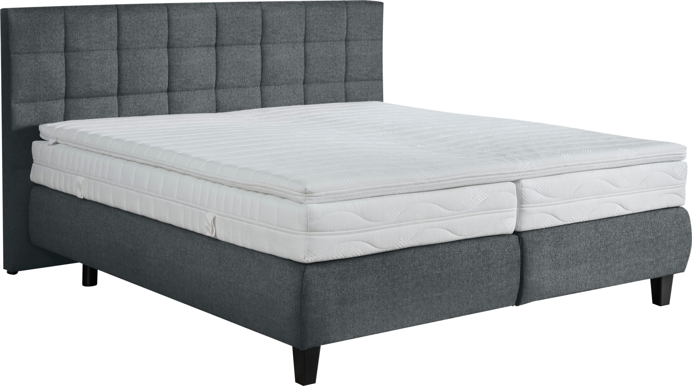 alina Boxspringbett »Edera«, Doppelbett wahlweise mit Topper, Liegefläche 180x200 cm, mit Steppung